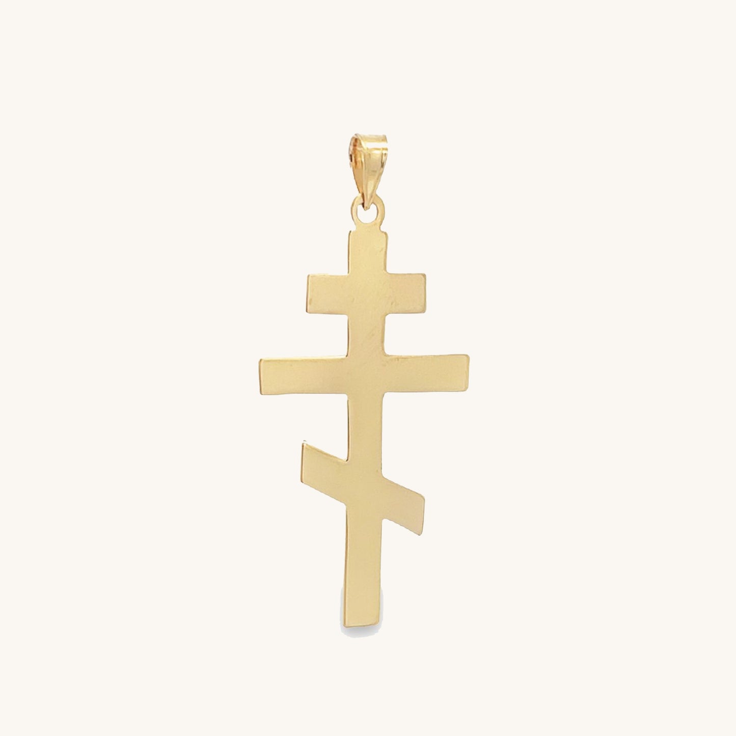 14K Yellow Gold Orthodox Cross M