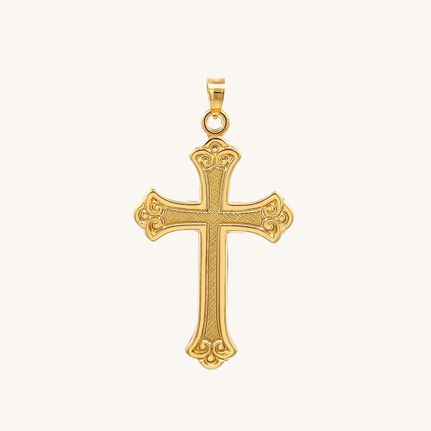 14K Yellow Gold Cross M