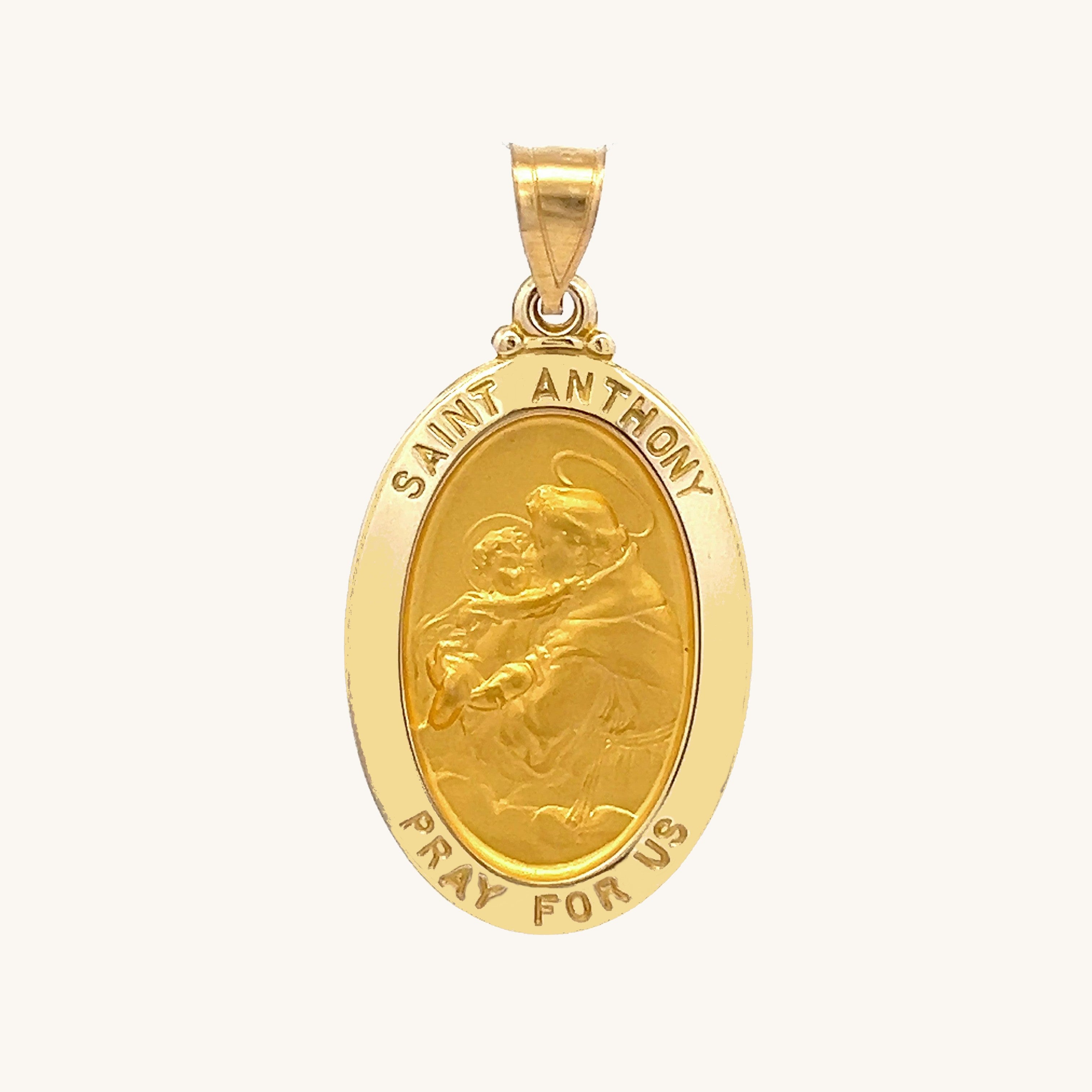 14K Yellow Gold Saint Anthony Medal M