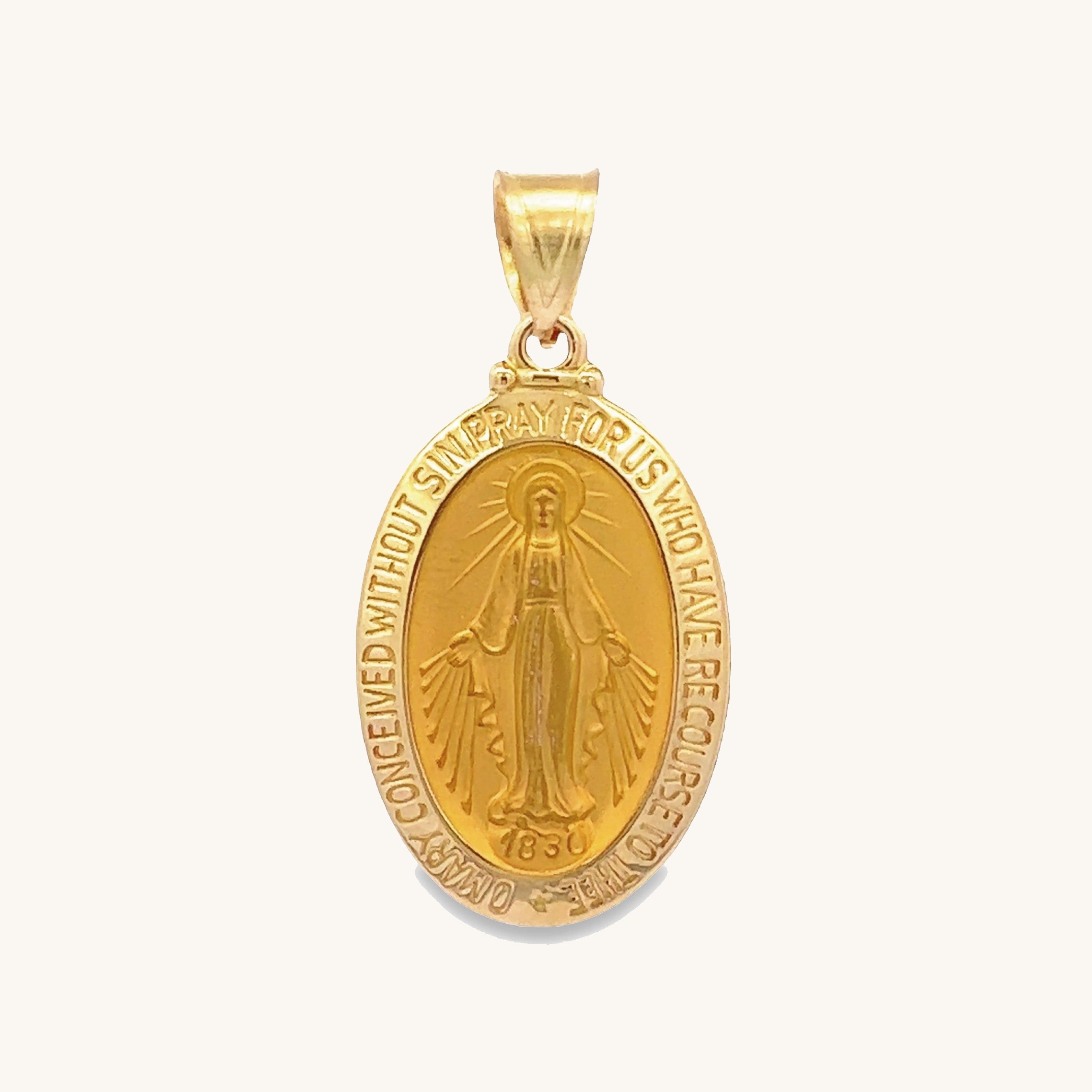 14K Yellow Gold Miraculous Medal M