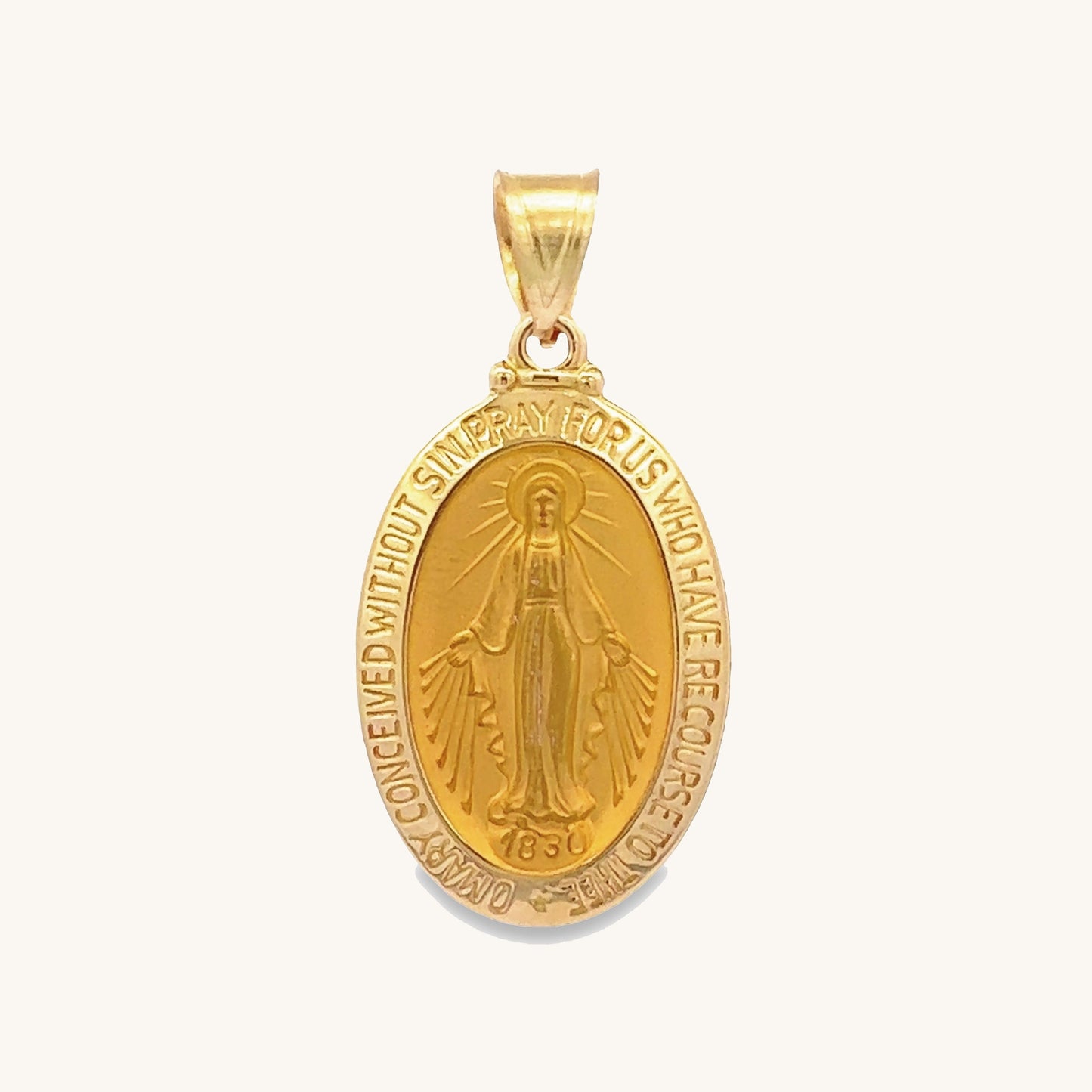 14K Yellow Gold Miraculous Medal M