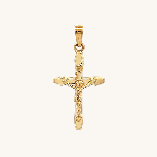 14K Yellow Gold Crucifix M