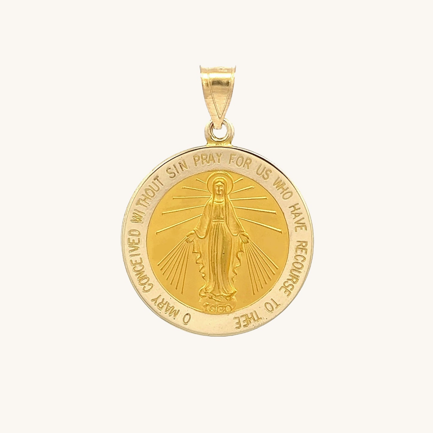 14K Yellow Gold Miraculous Medal M