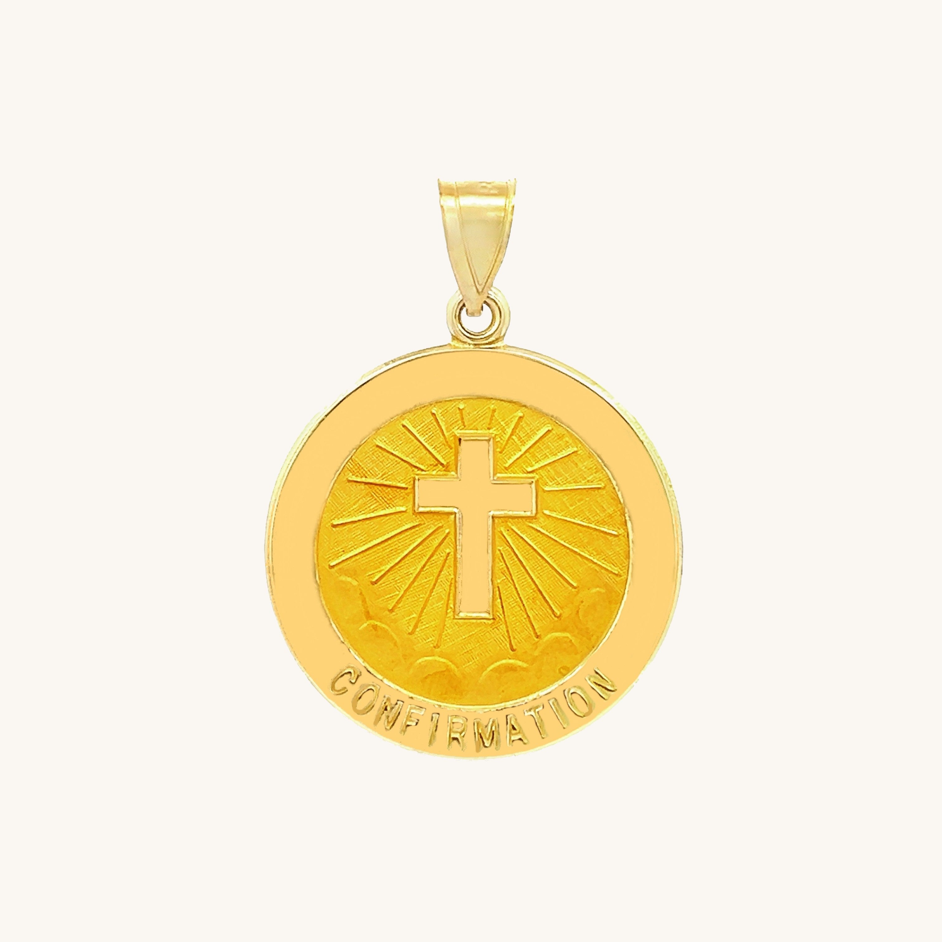 14K Yellow Gold Confirmation Medal M
