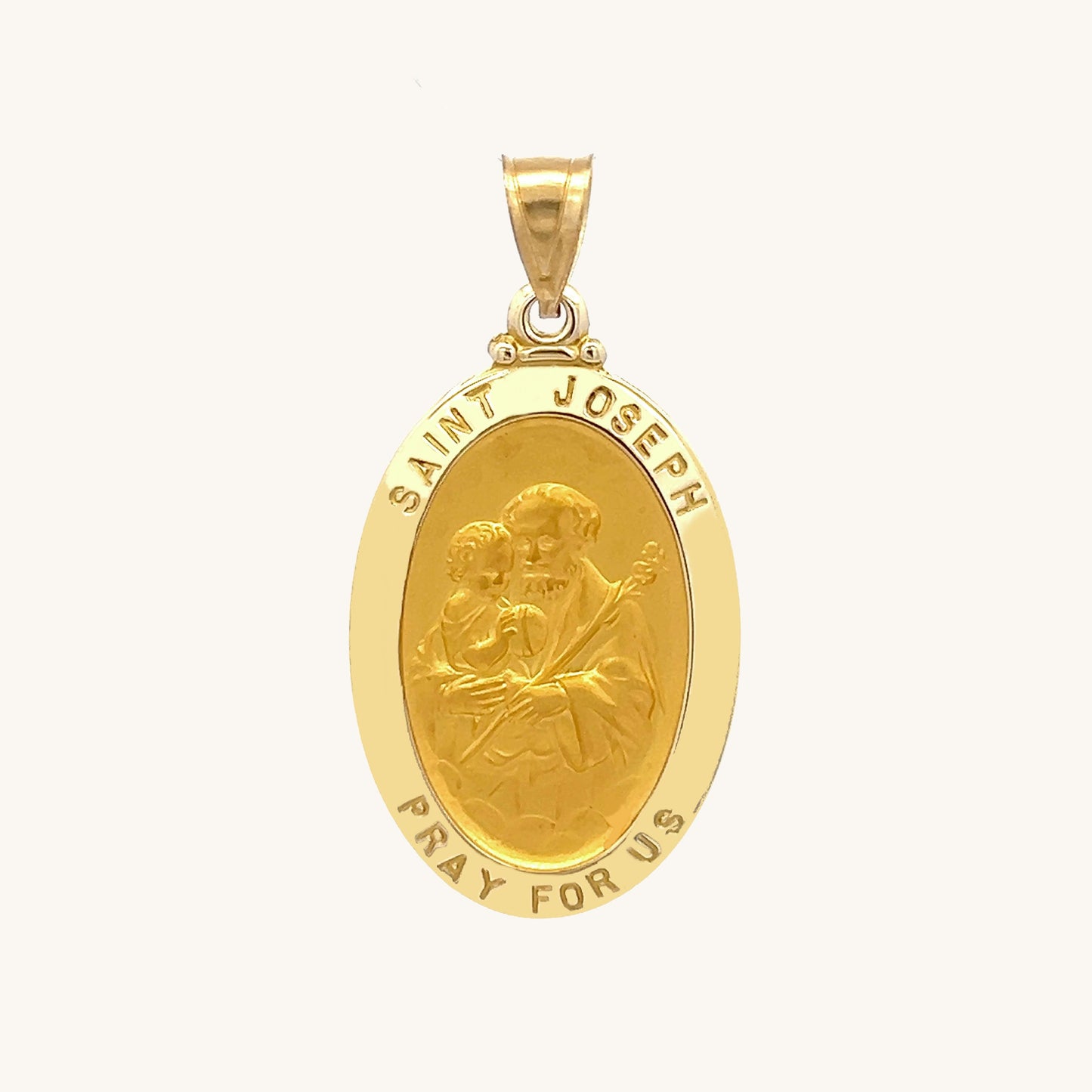 14K Yellow Gold Saint Joseph Medal M