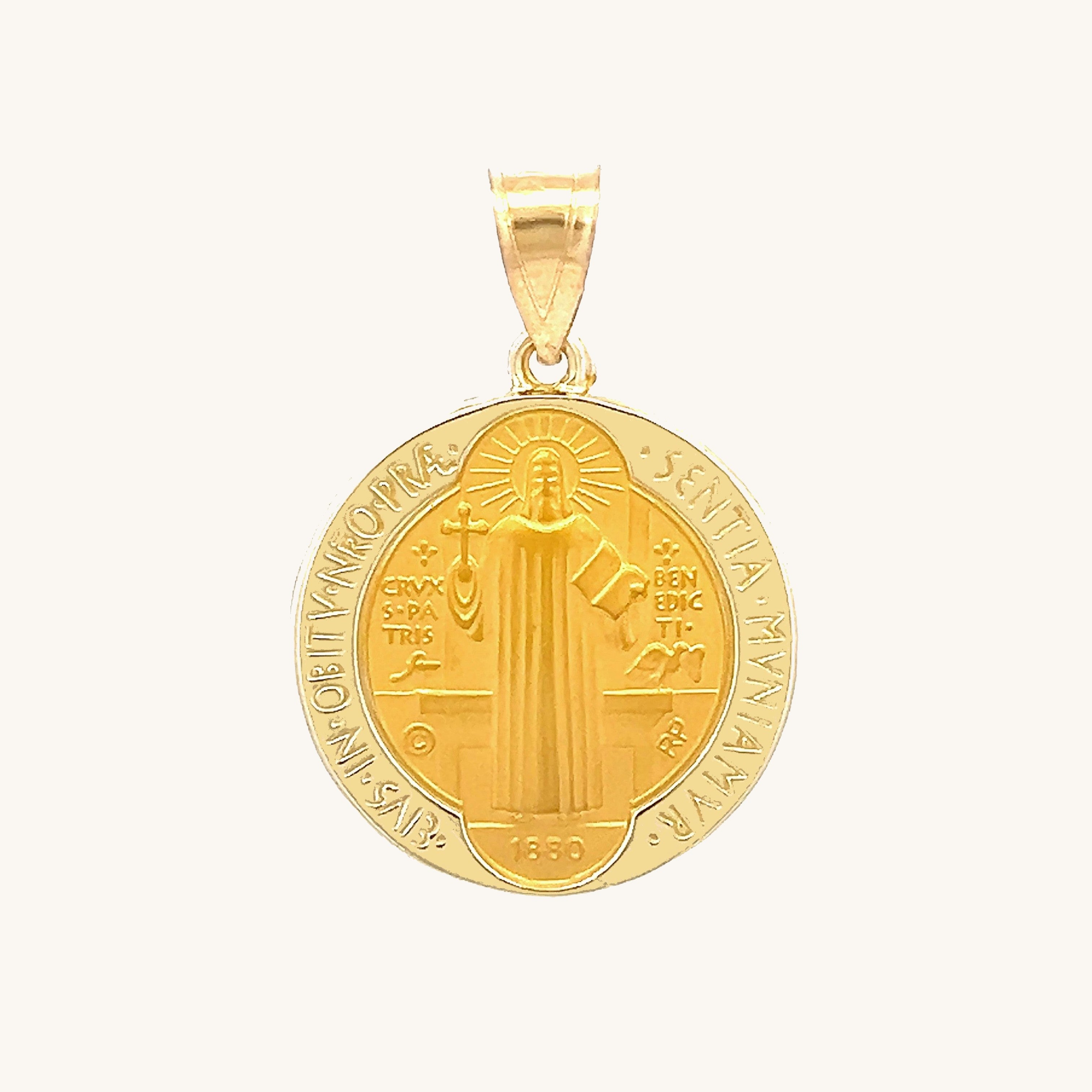 14K Yellow Gold Saint Benedict M