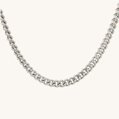 Bright Silver 925 SS Solid 925 Sterling Silver 4mm Curb Chain 20 inch 22 inch 24 inch main image