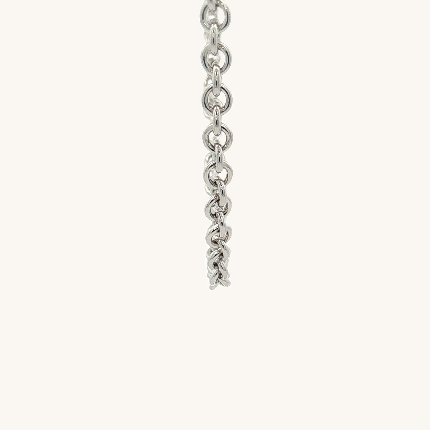 Bright Silver 925 SS Solid 925 Sterling Silver 3.3mm Cable Chain 16 inch 18 inch 20 inch side image