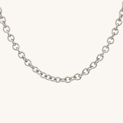 Bright Silver 925 SS Solid 925 Sterling Silver 3.3mm Cable Chain 16 inch 18 inch 20 inch main image
