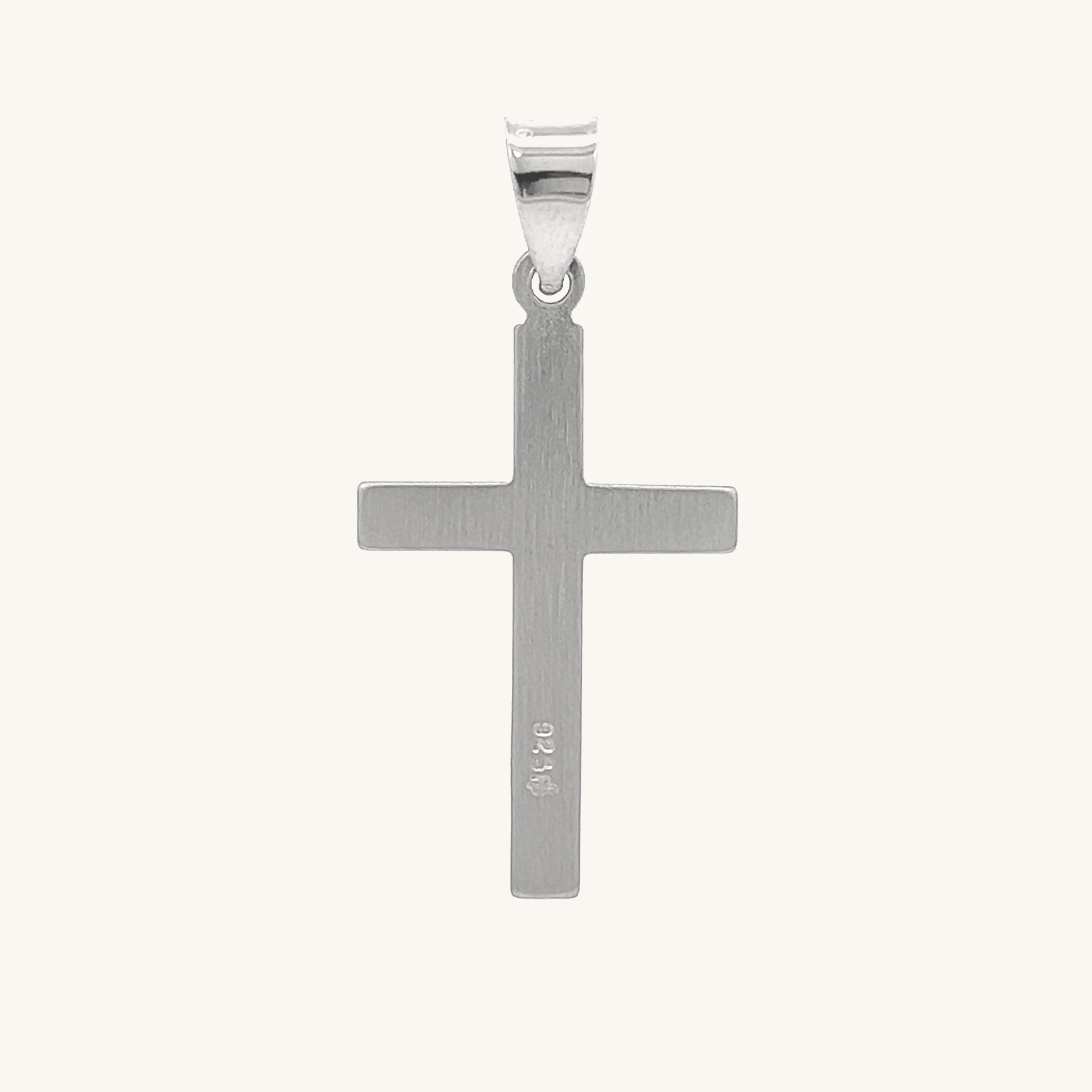 925 Bright Silver Cross L M S XS