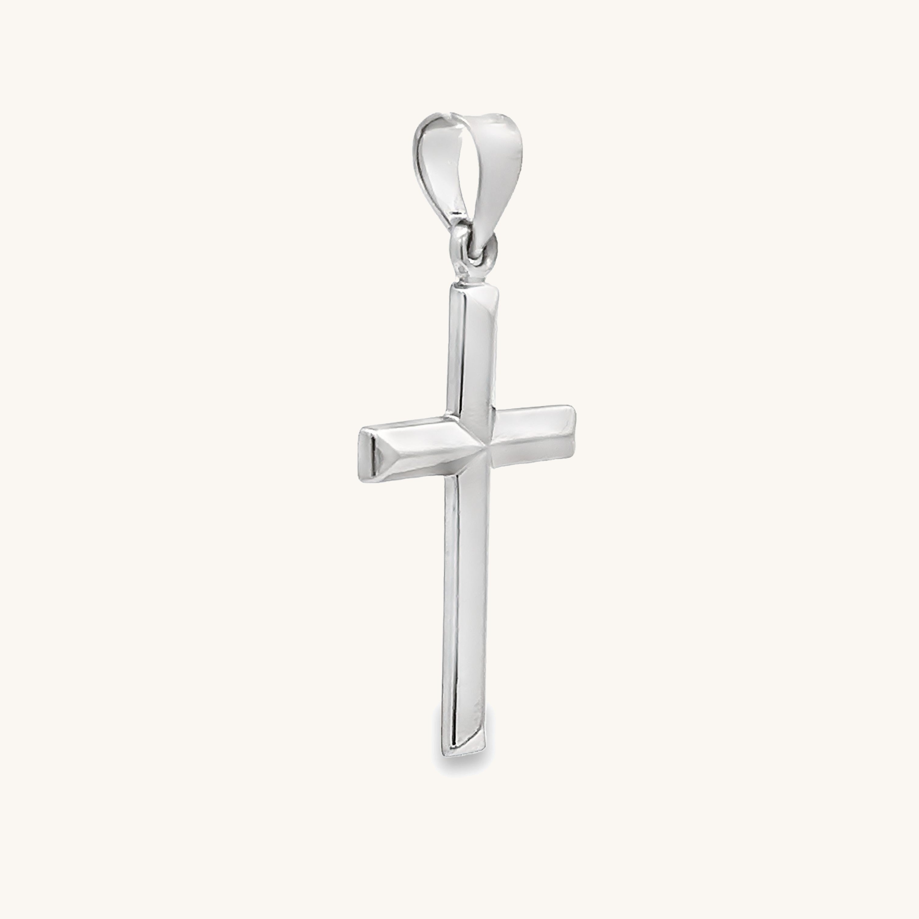 925 Bright Silver Cross L M S XS