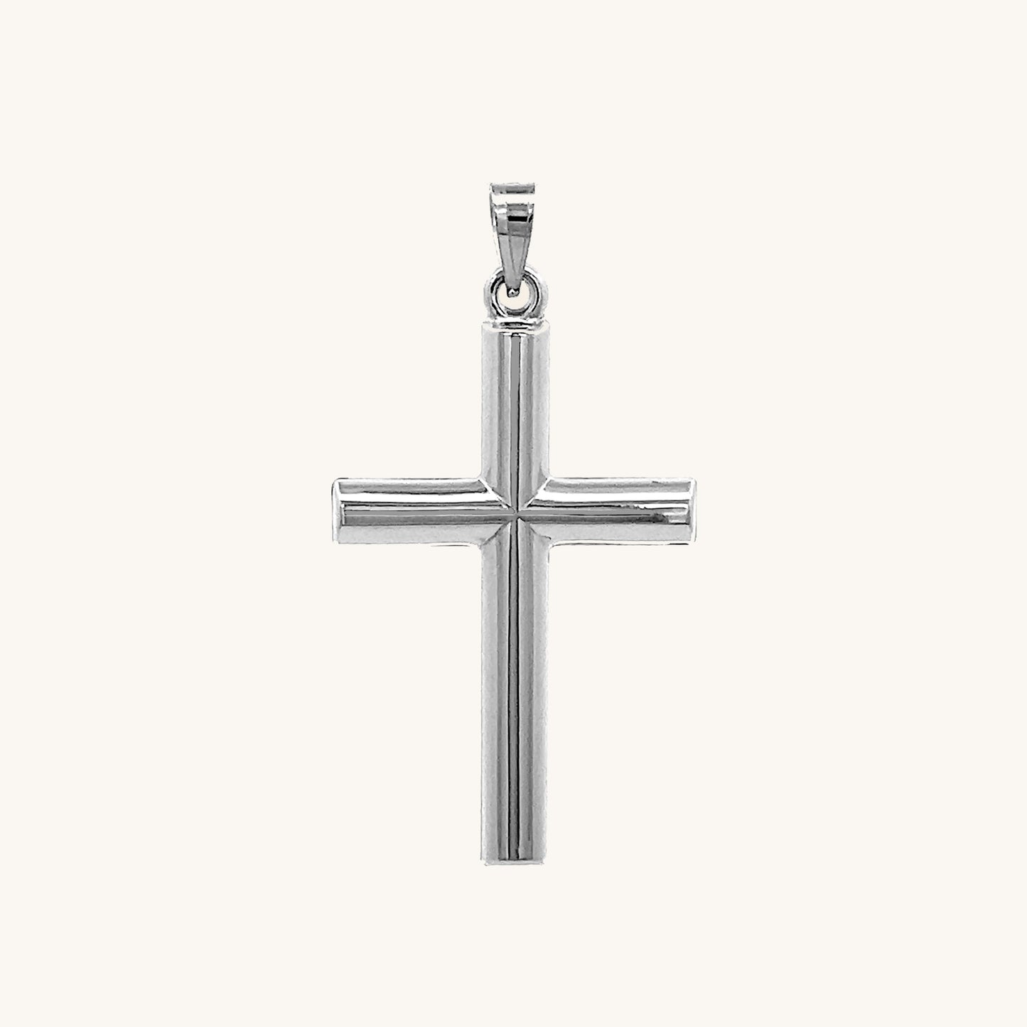 925 Bright Silver Tube Cross M