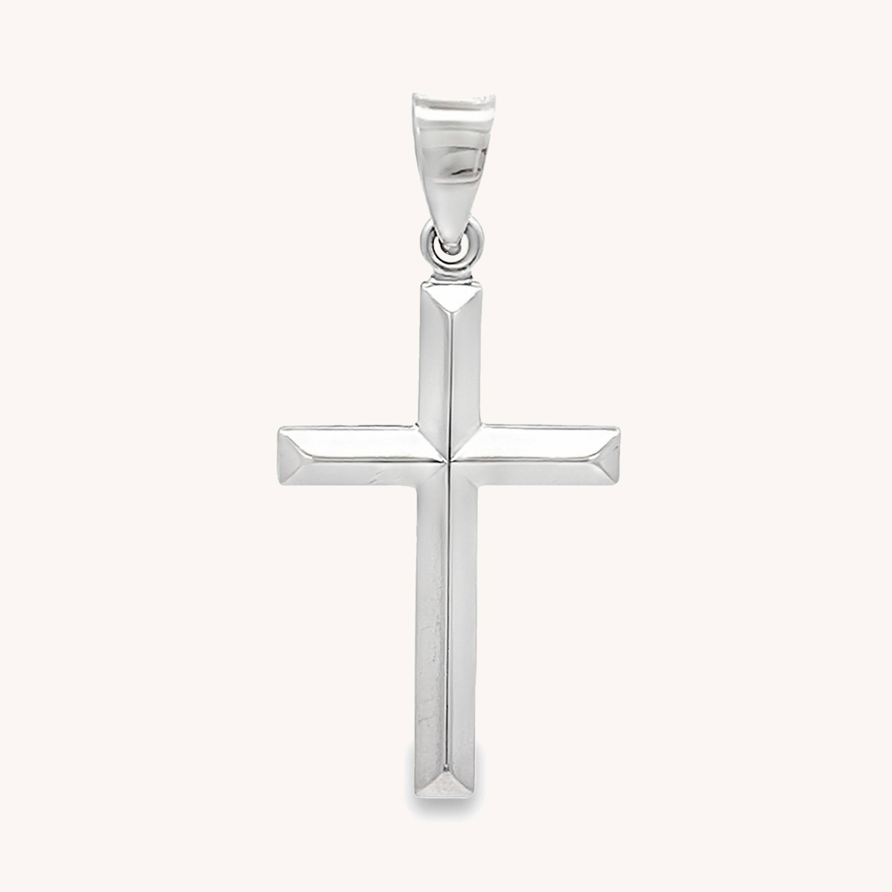 925 Bright Silver Cross L