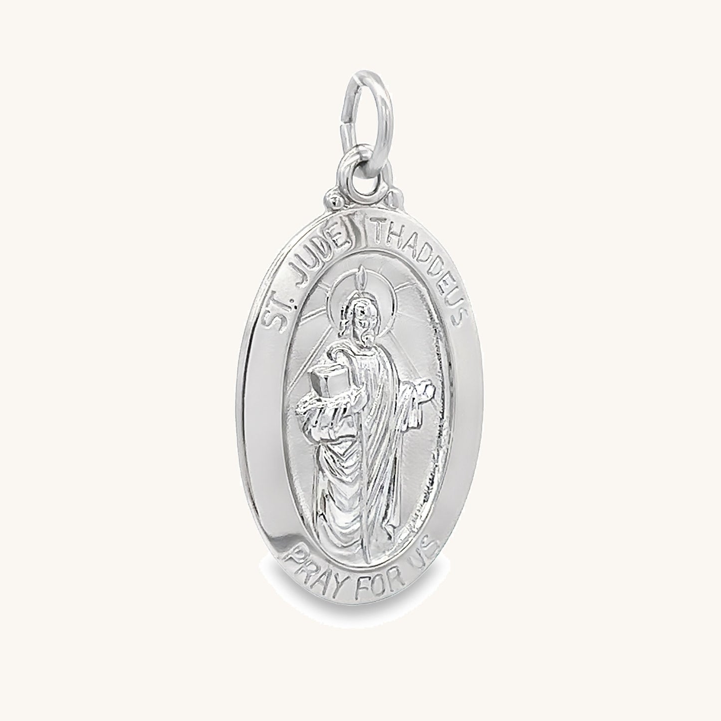 925 Bright Silver Saint Jude Medal M S