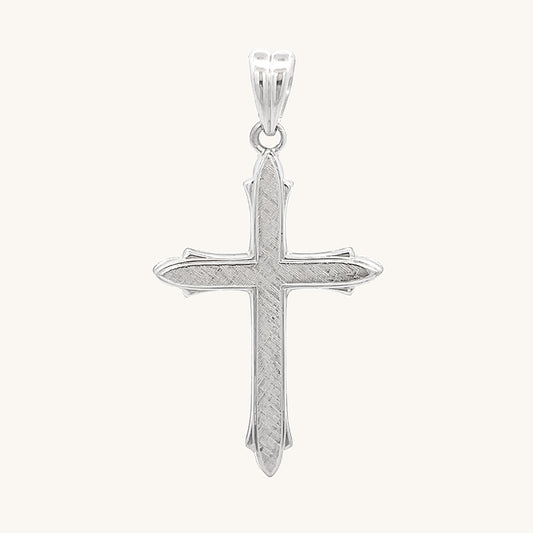 925 Sterling Silver Dangling Cross Pendant Necklace – 0.75 CTW Lab Diamonds, 18" Chain, Simulated Diamond Accents