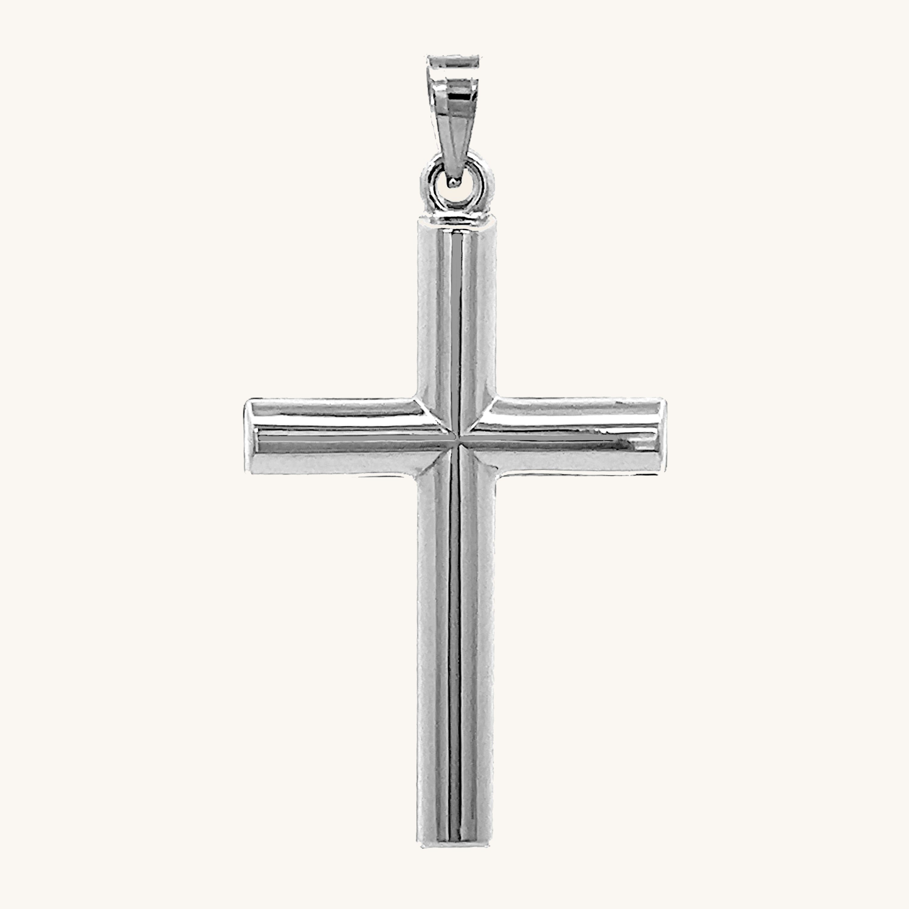 925 Bright Silver Tube Cross XXL