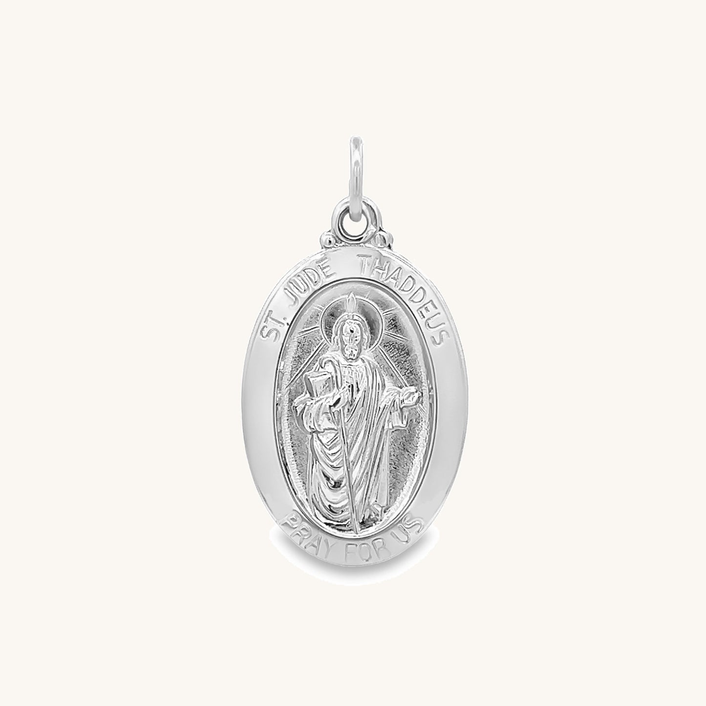 925 Bright Silver Saint Jude Medal S