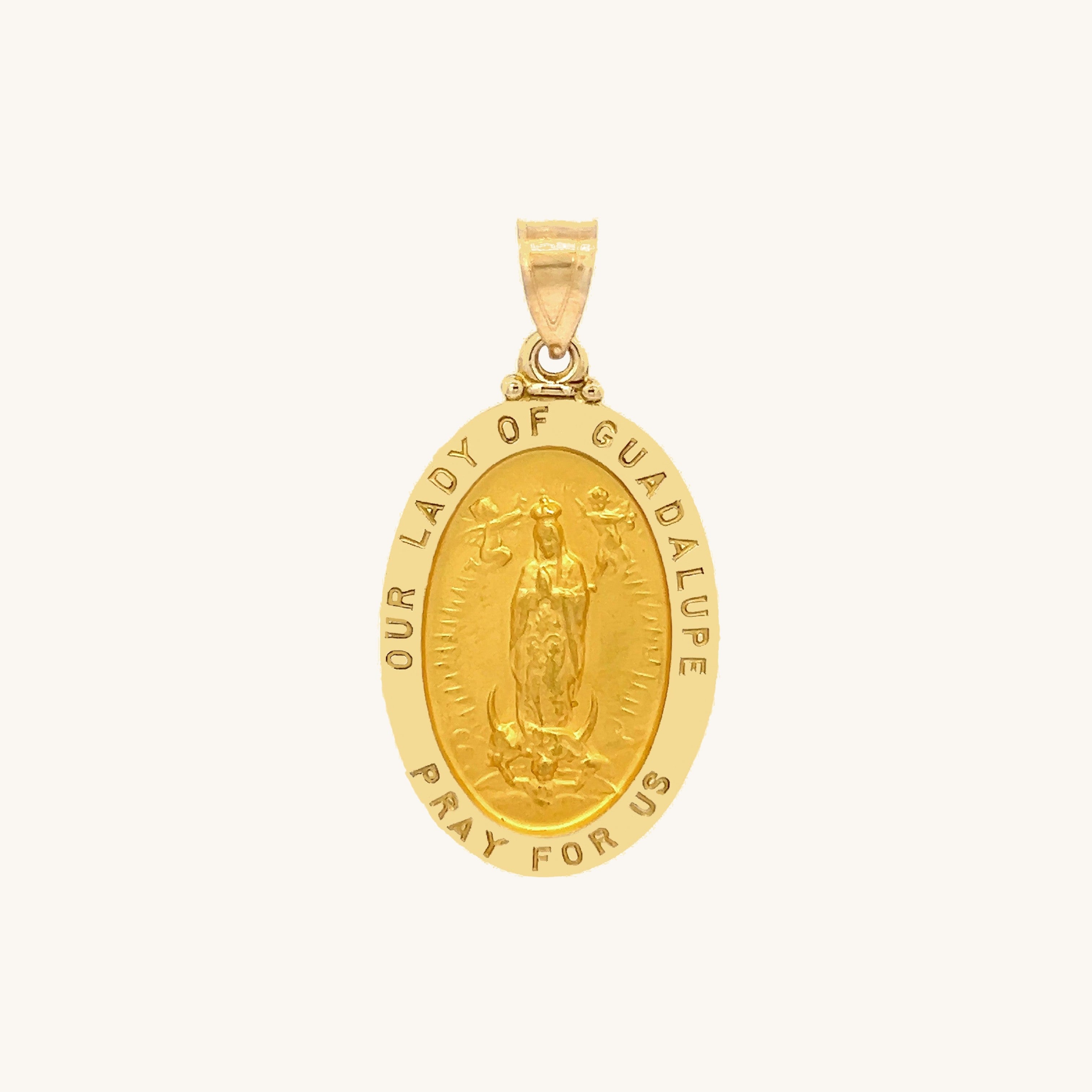14K Yellow Gold Our Lady of Guadalupe Medal S