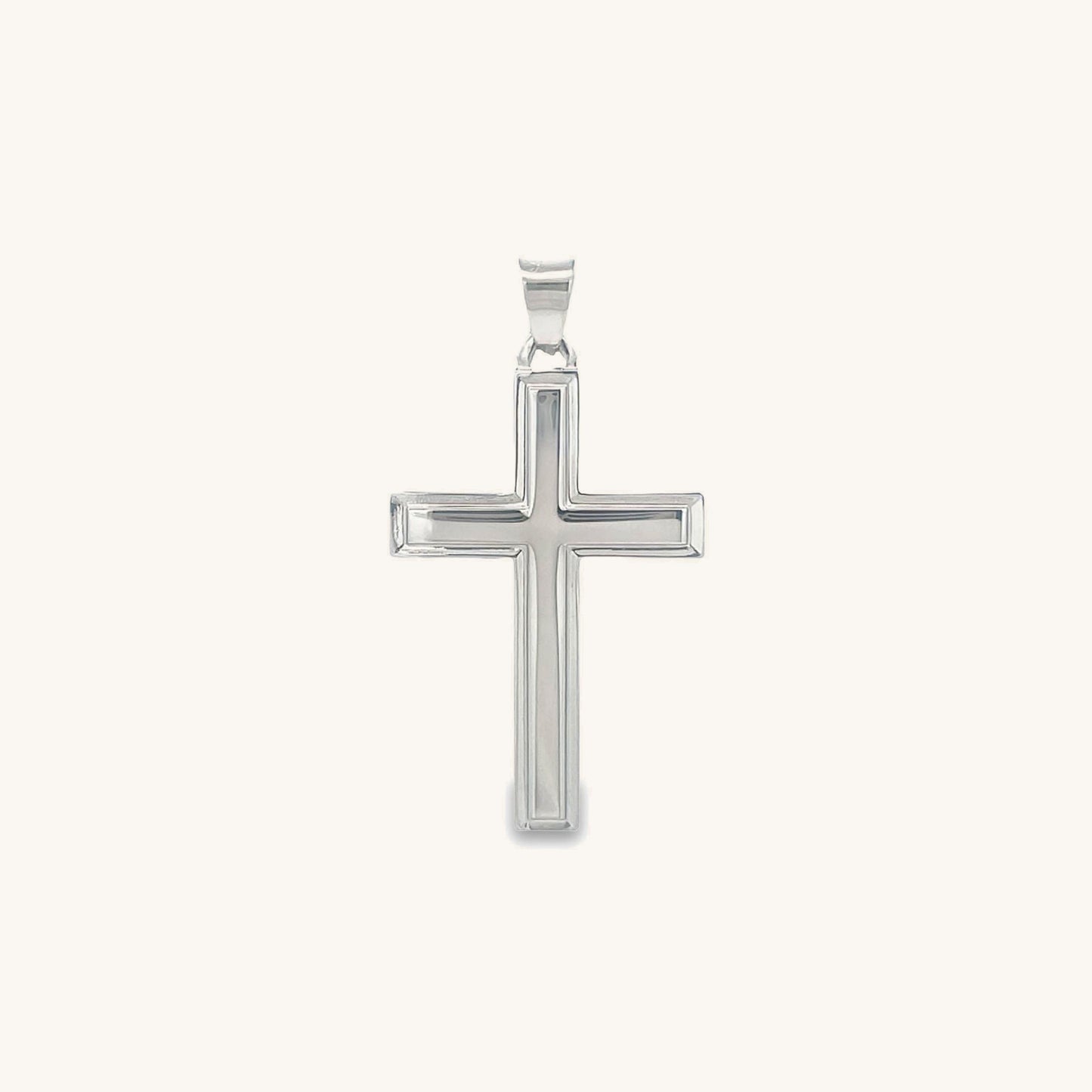 925 Bright Silver Plain Cross S