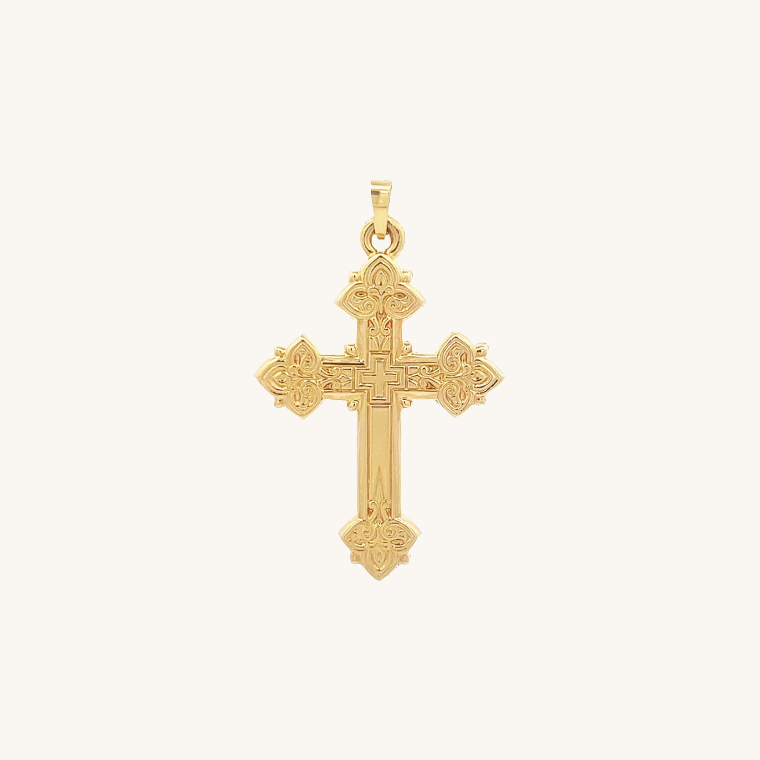 14K Yellow Gold Cross S