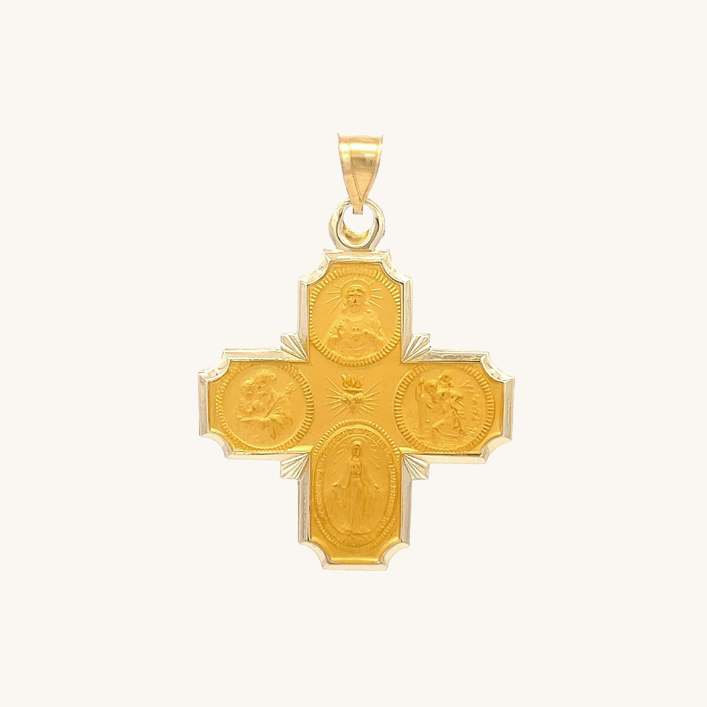 14K Yellow Gold Four Way Medal S