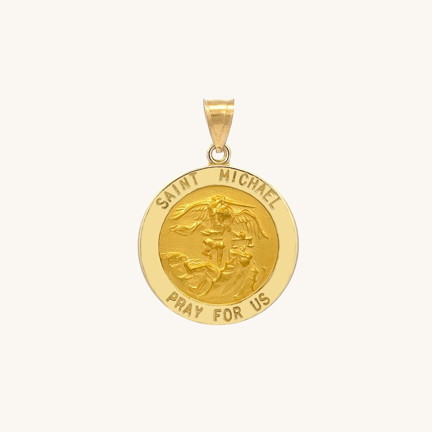 14K Yellow Gold Saint Michael Medal S