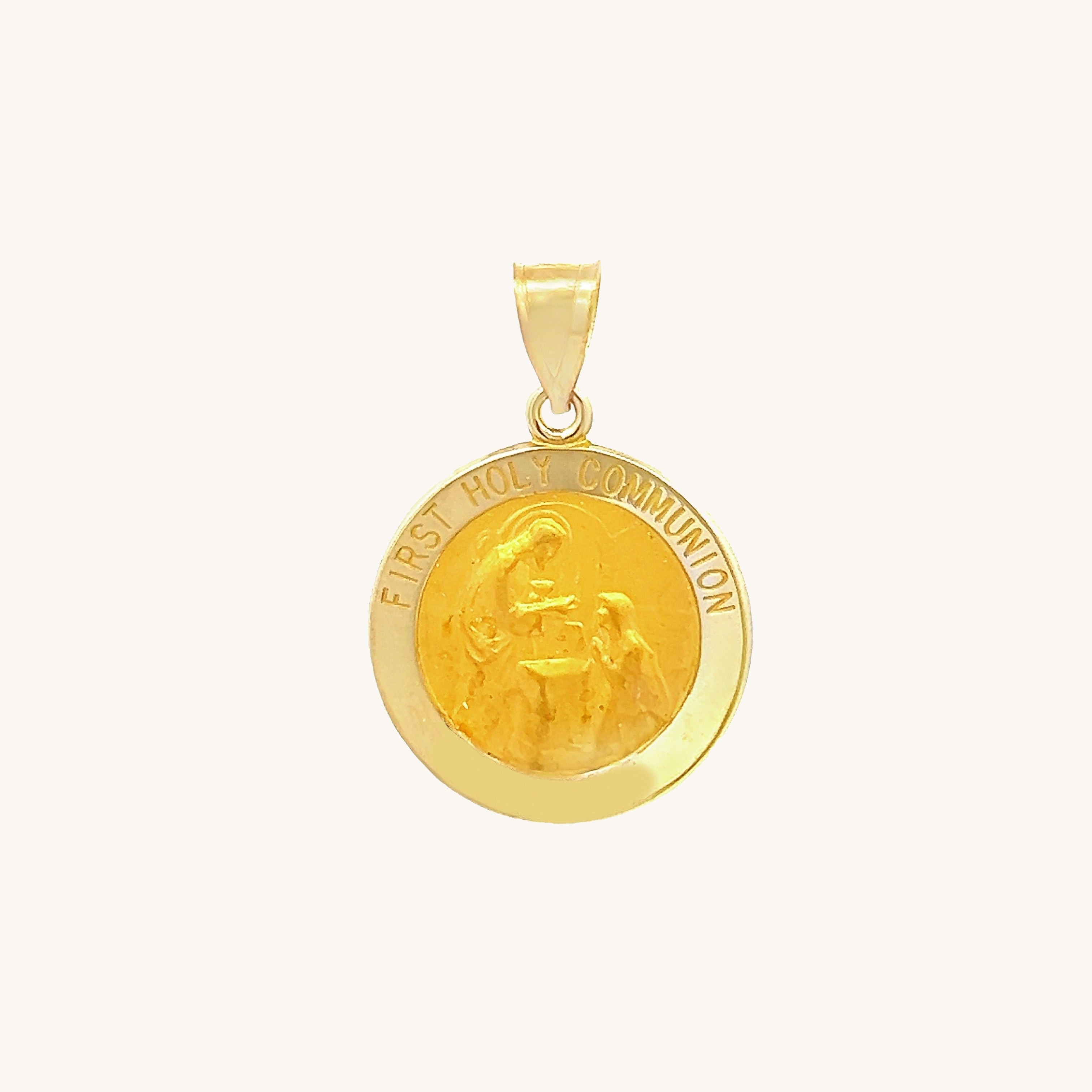 14K Yellow Gold First Holy Communion Medal S