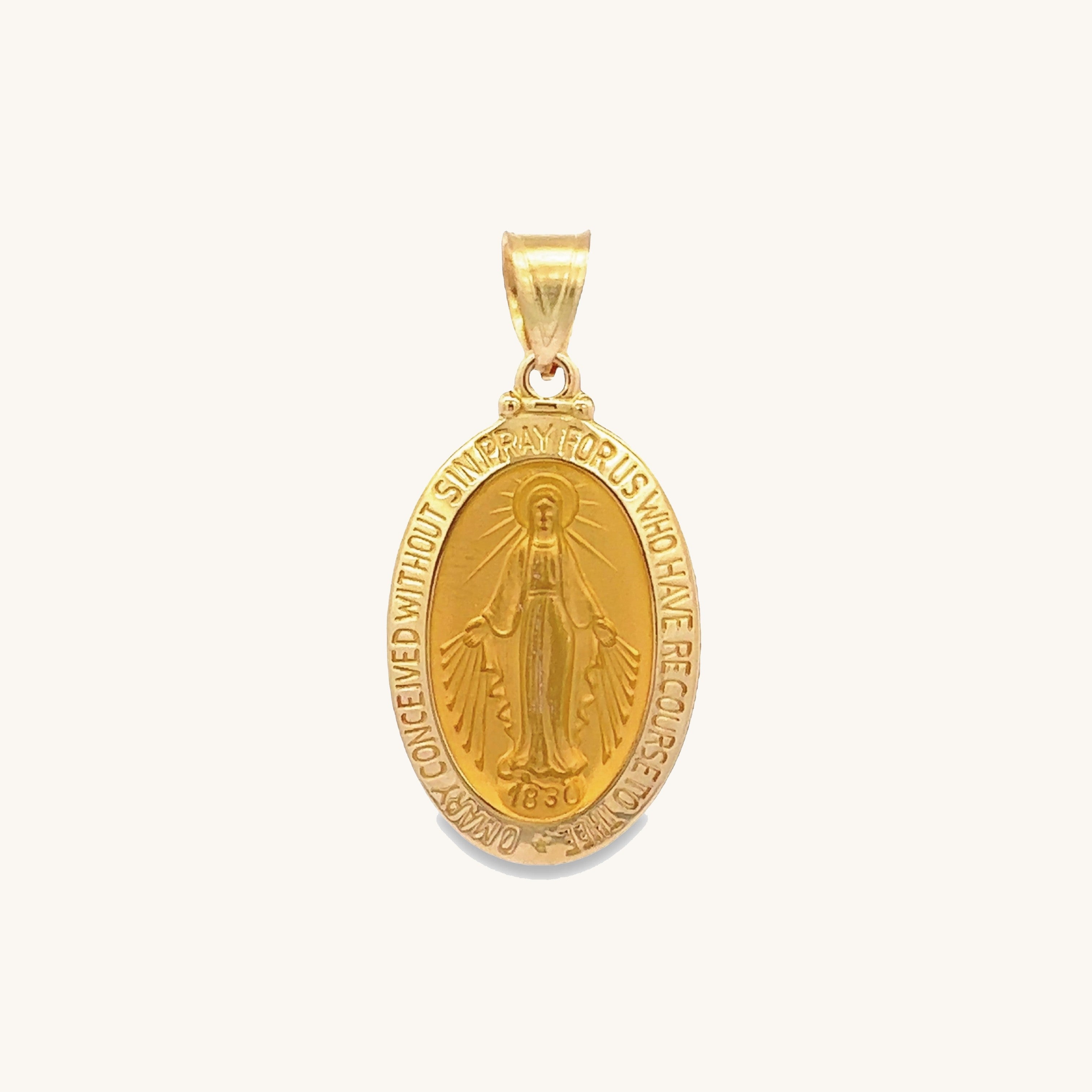 14K Yellow Gold Miraculous Medal S