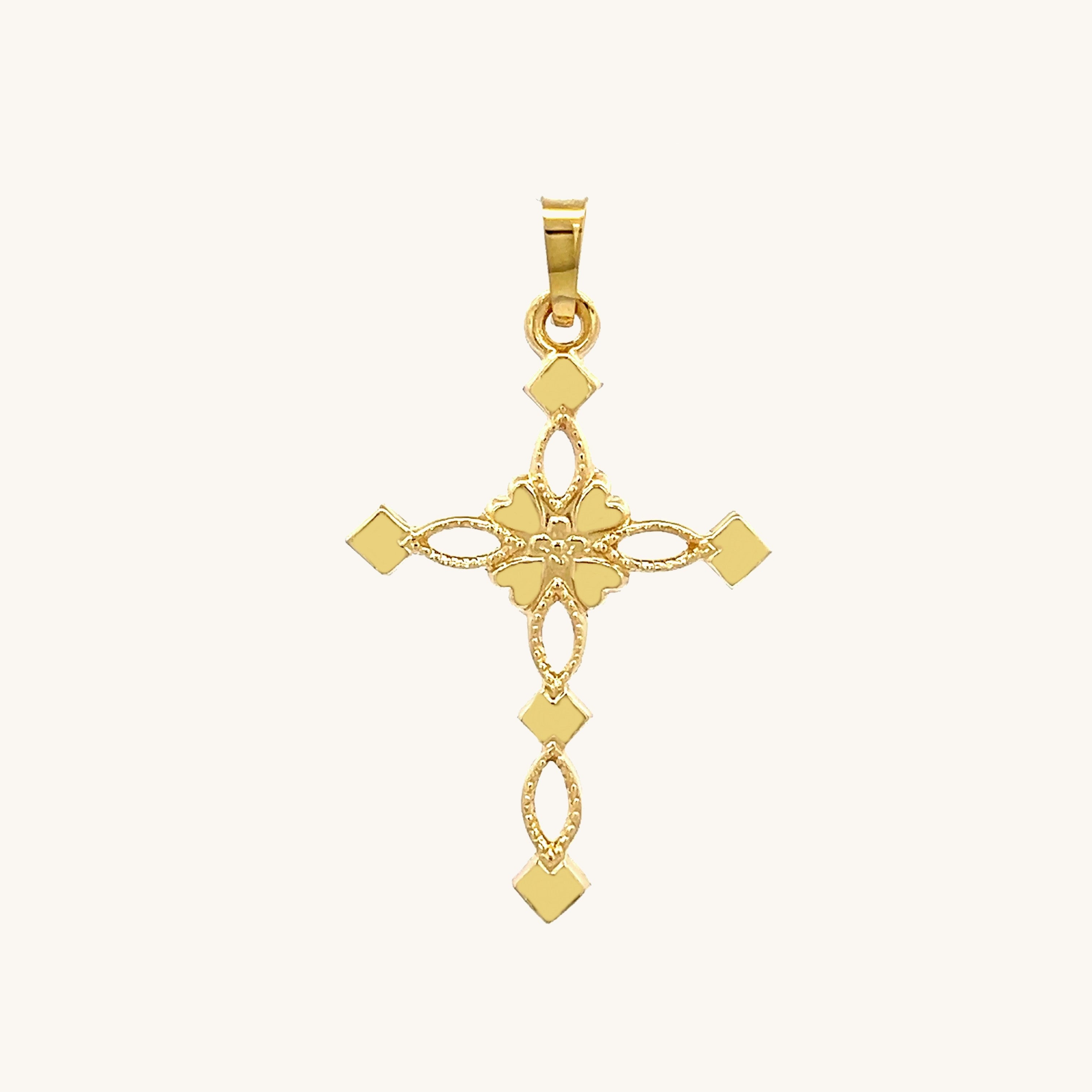 14K Yellow Gold Cross S