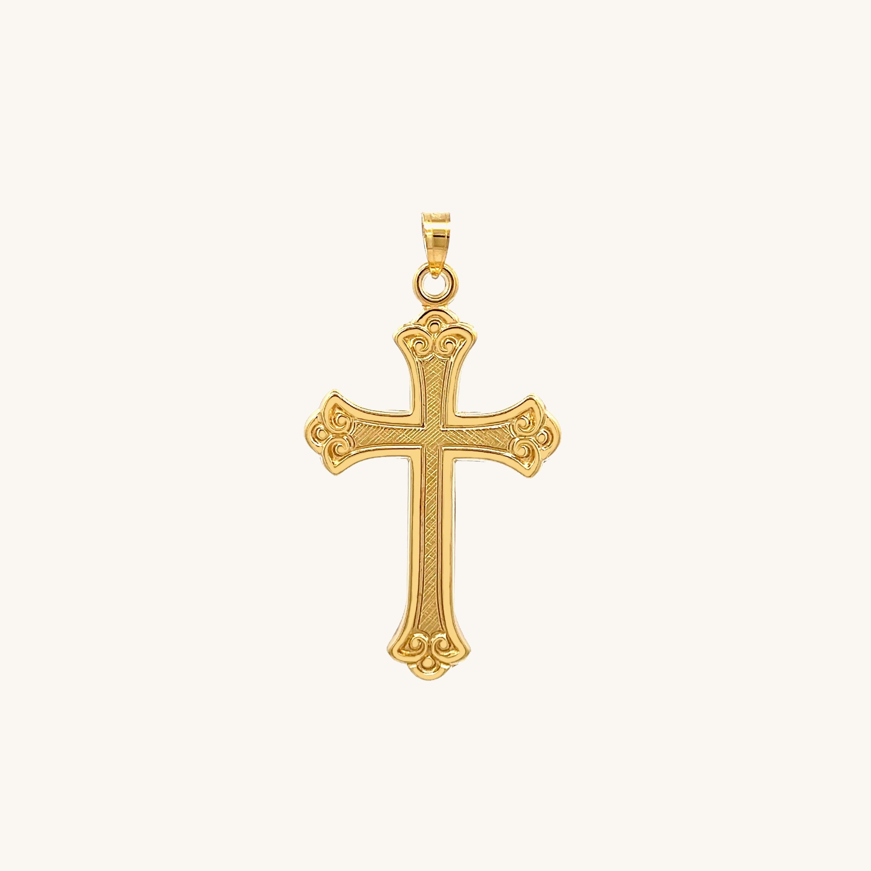 14K Yellow Gold Cross S