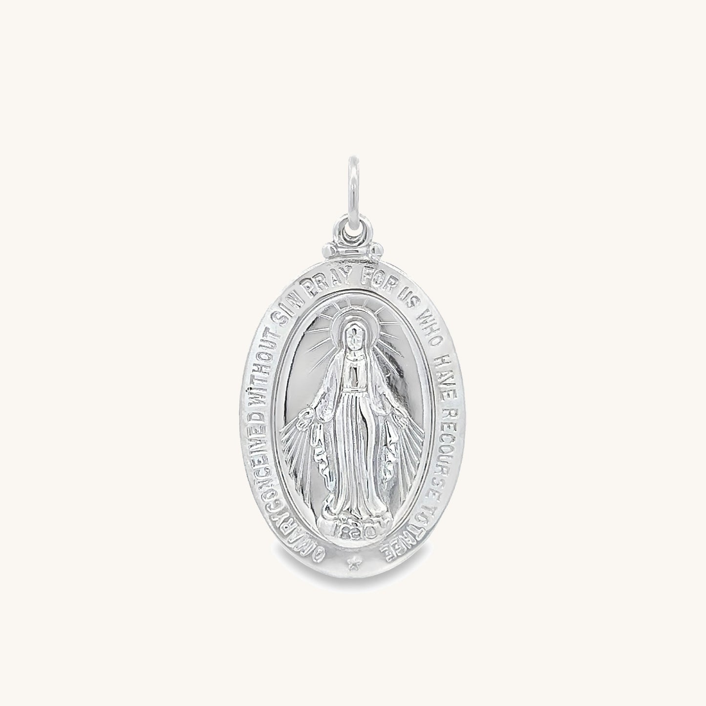 925 Bright Silver Miraculous Medal S