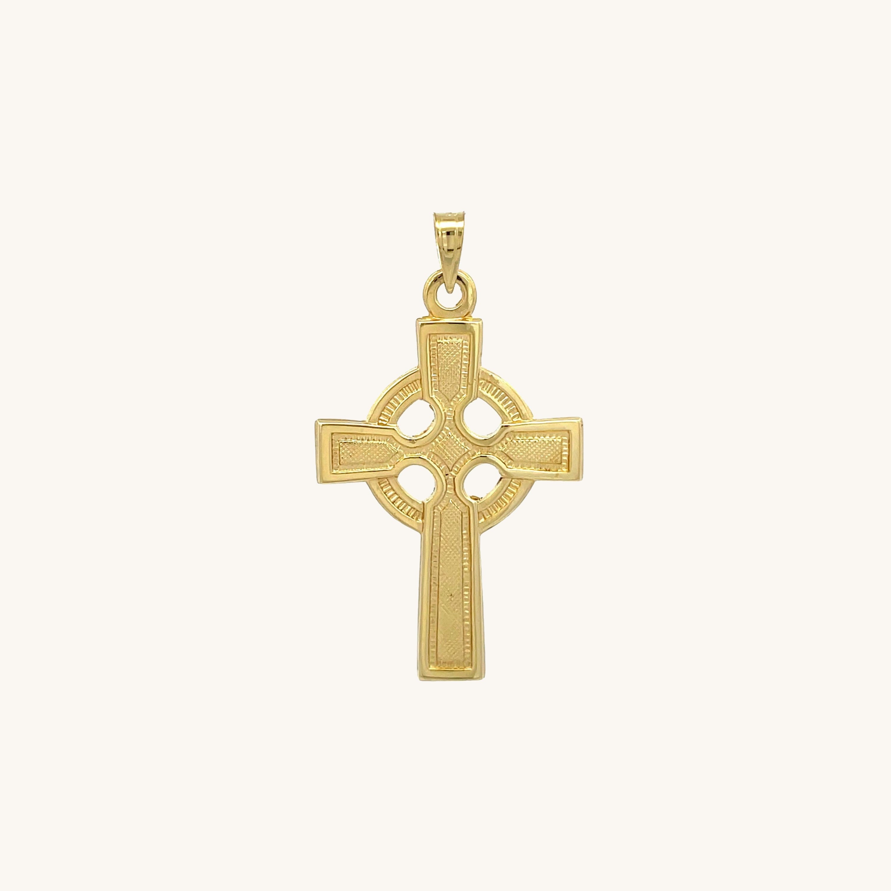 14K Yellow Gold Celtic Cross S