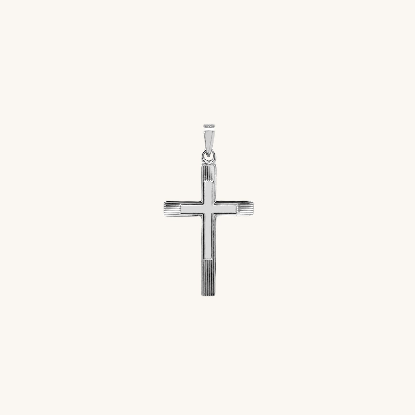 14K White Gold Cross XS