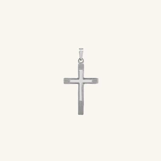 14K White Gold Cross XS