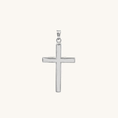 14K White Gold Cross S