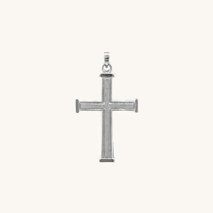 14K White Gold Cross S