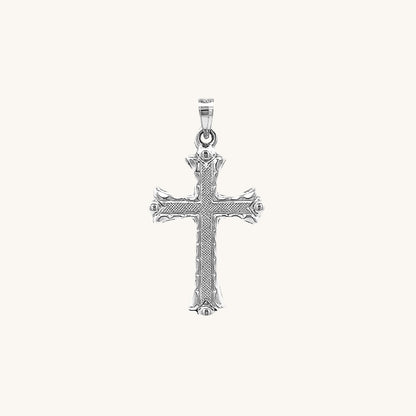 14K White Gold Cross S