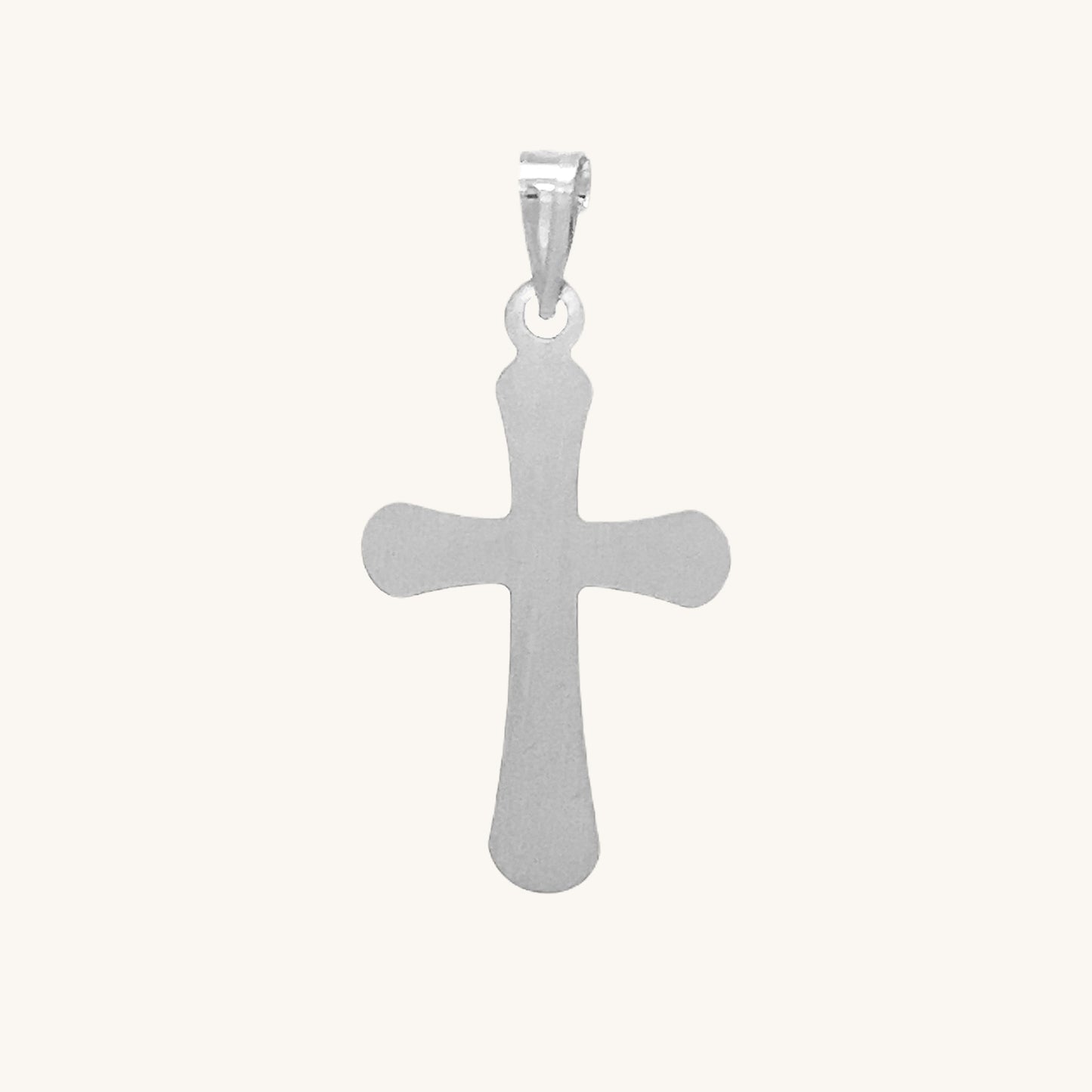 14K White Gold Diamond Cross M S XS