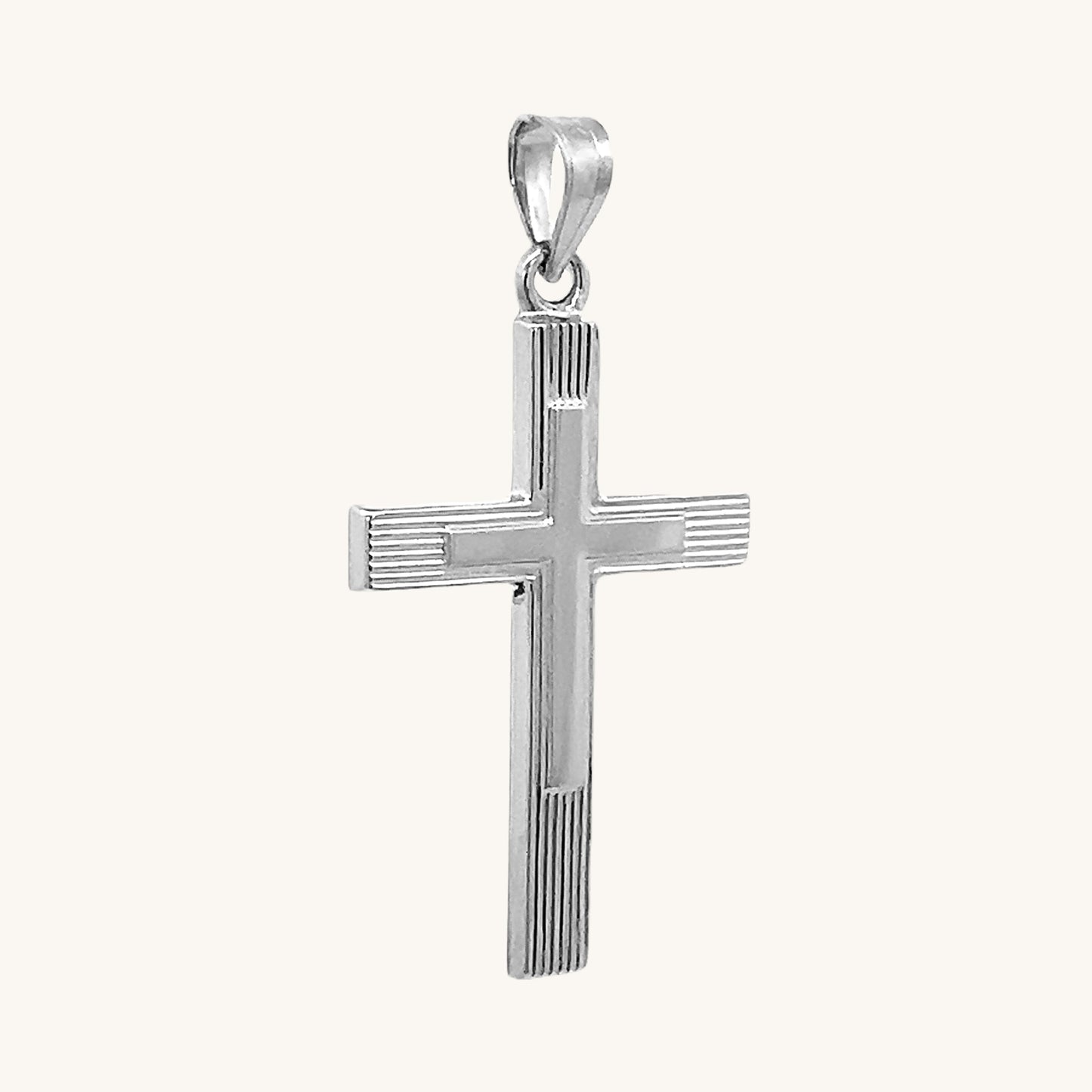 14K White Gold Cross L M S XS