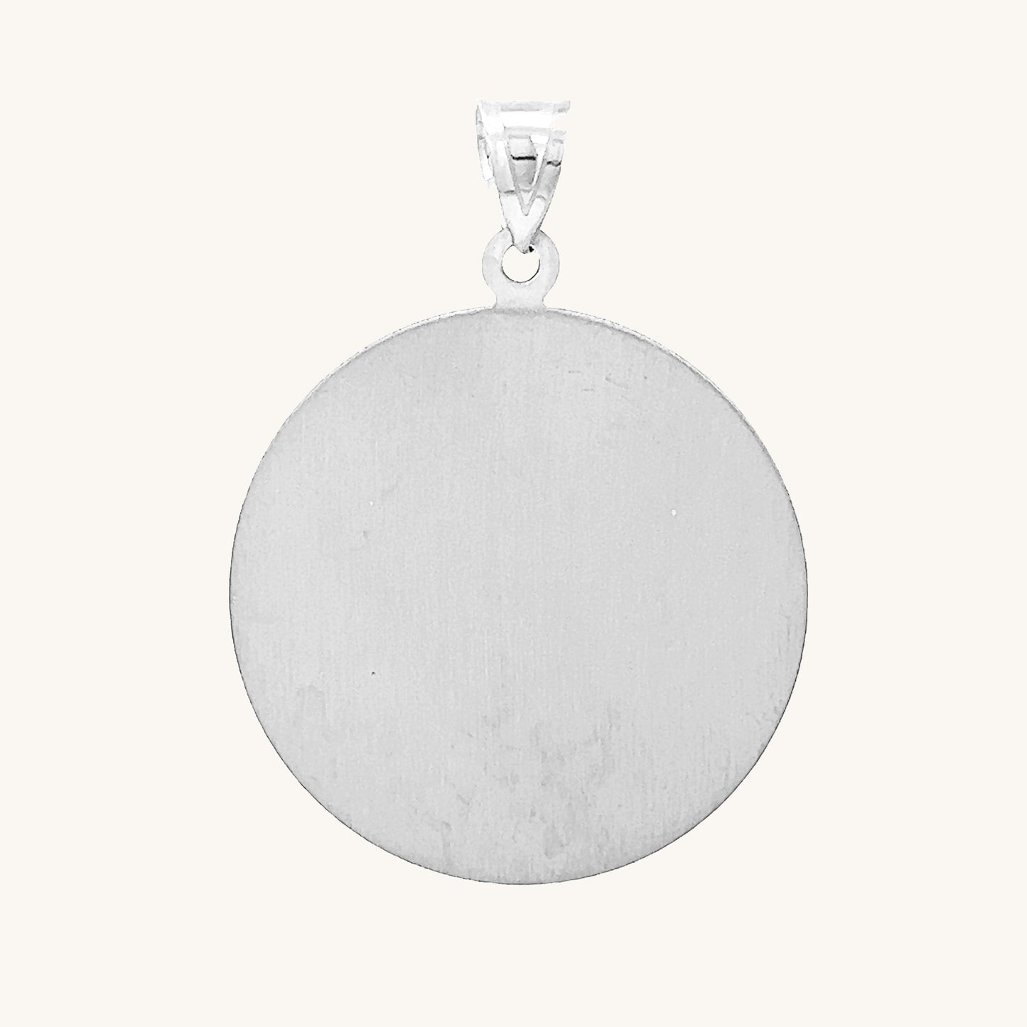 14K White Gold Saint Jude Medal L M S