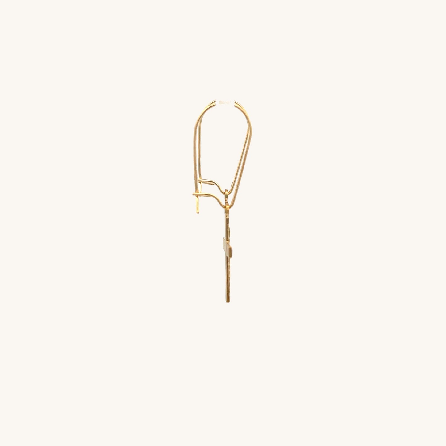 14K Yellow Gold S Cross Earrings