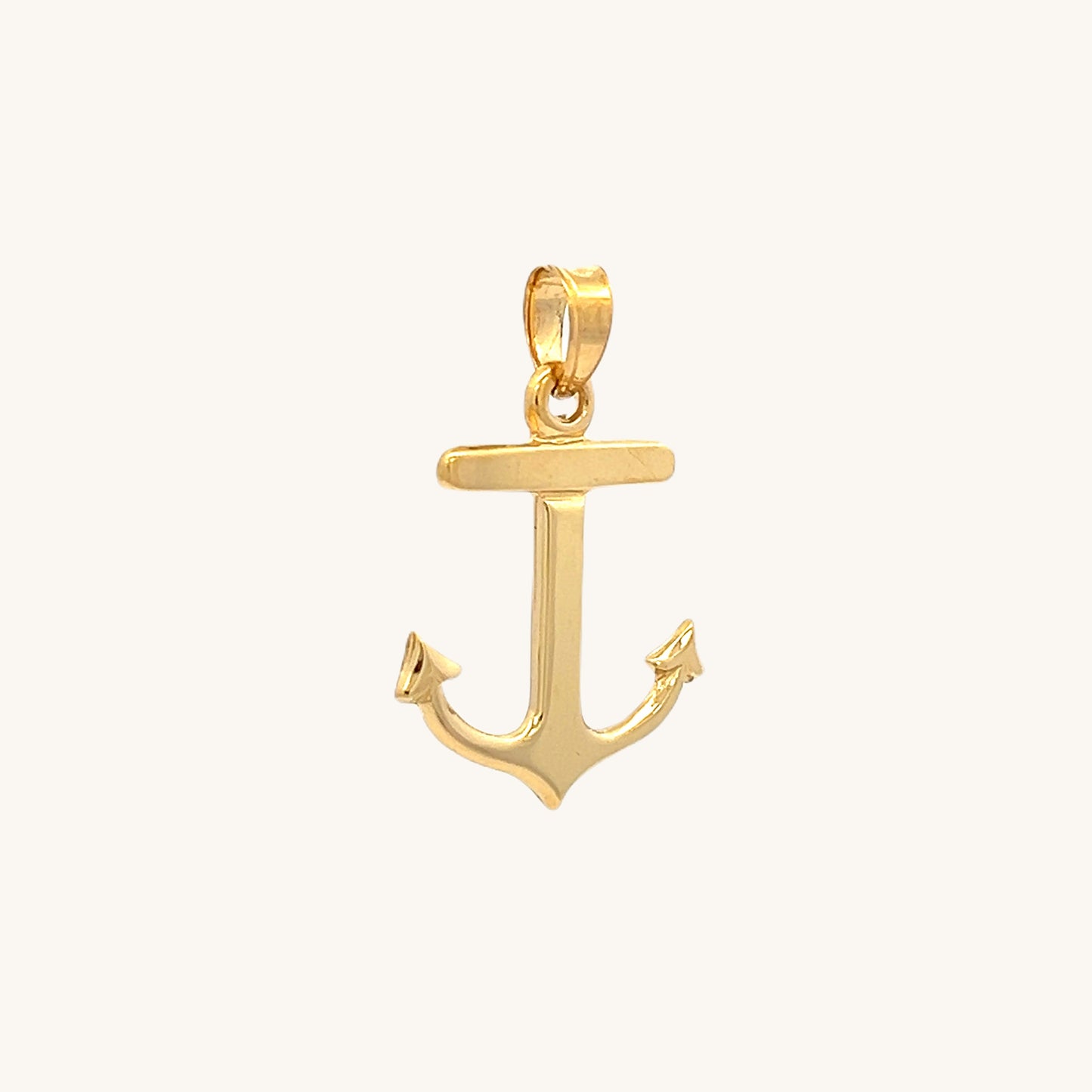 14K Yellow Gold Plain Mariners Cross Anchor M