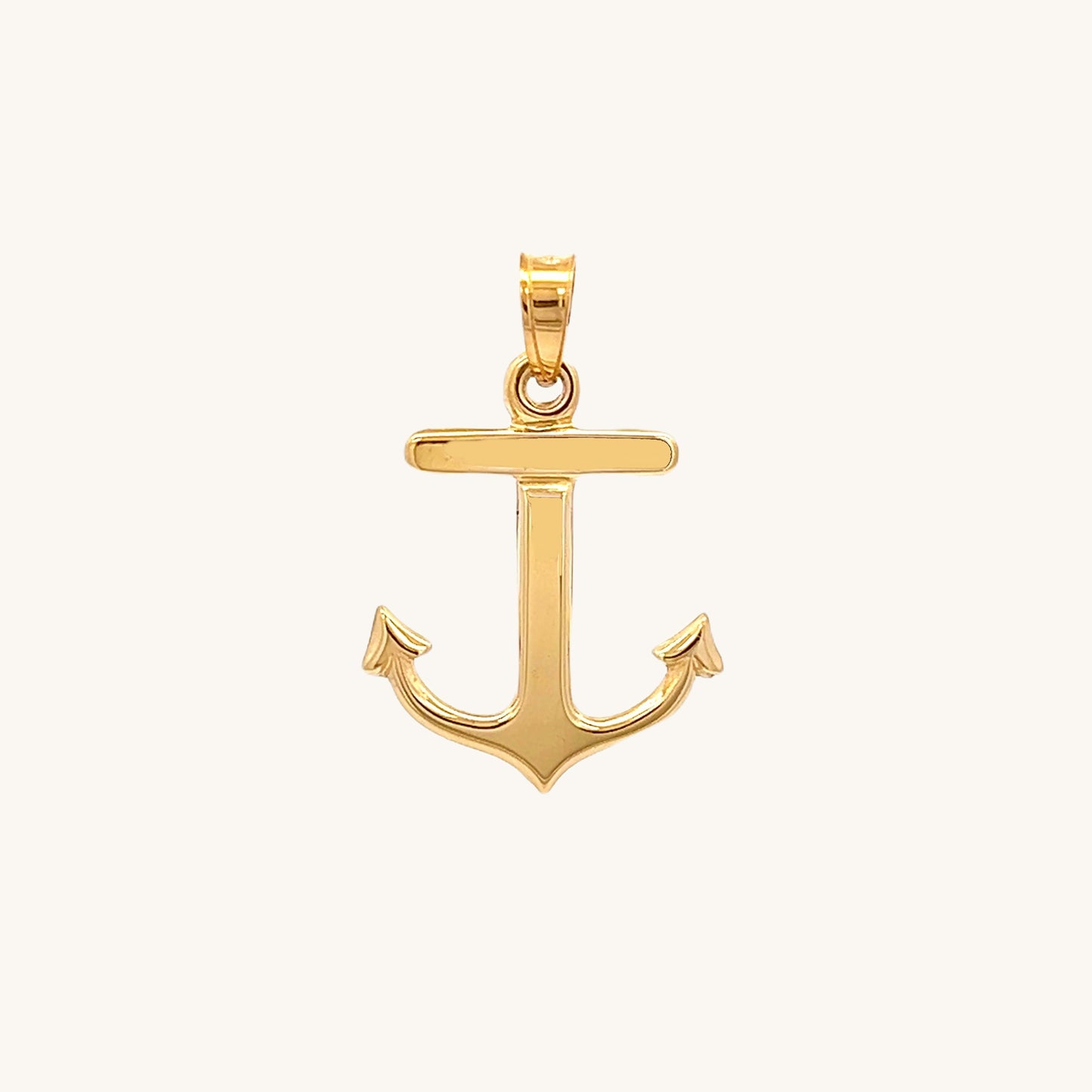 14K Yellow Gold Plain Mariners Cross Anchor M