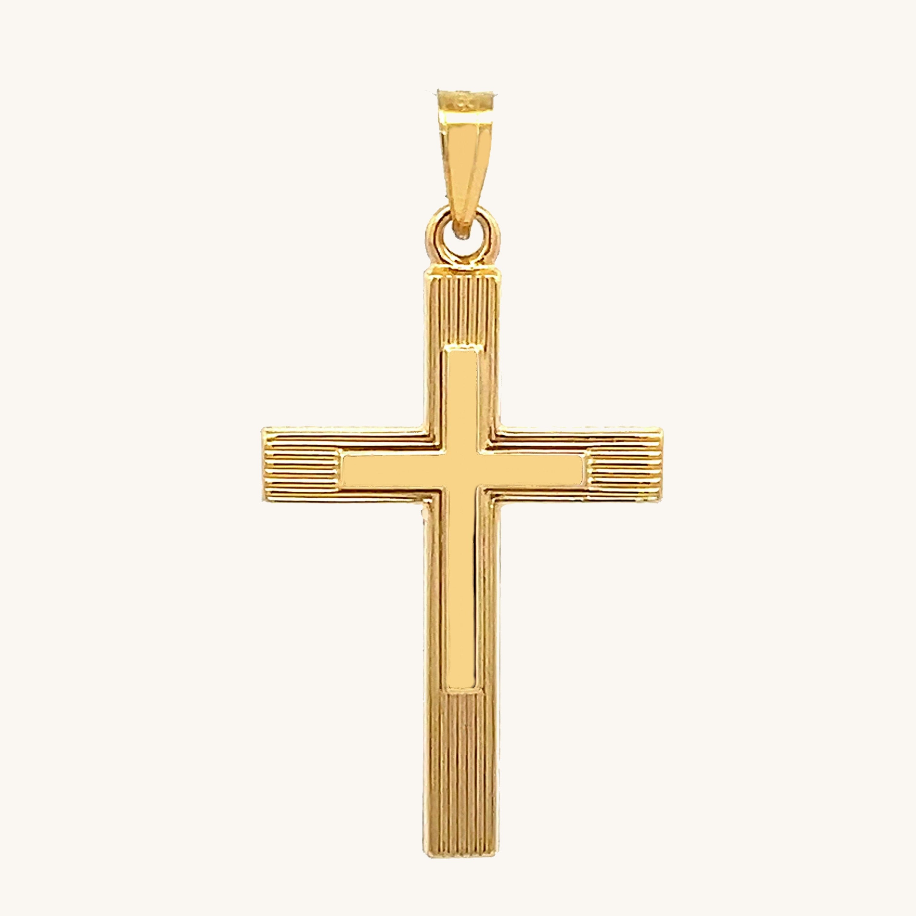 14K Yellow Gold Cross XL