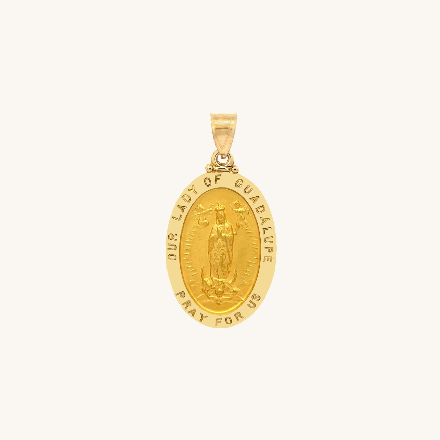 14K Yellow Gold Our Lady of Guadalupe Medal XS