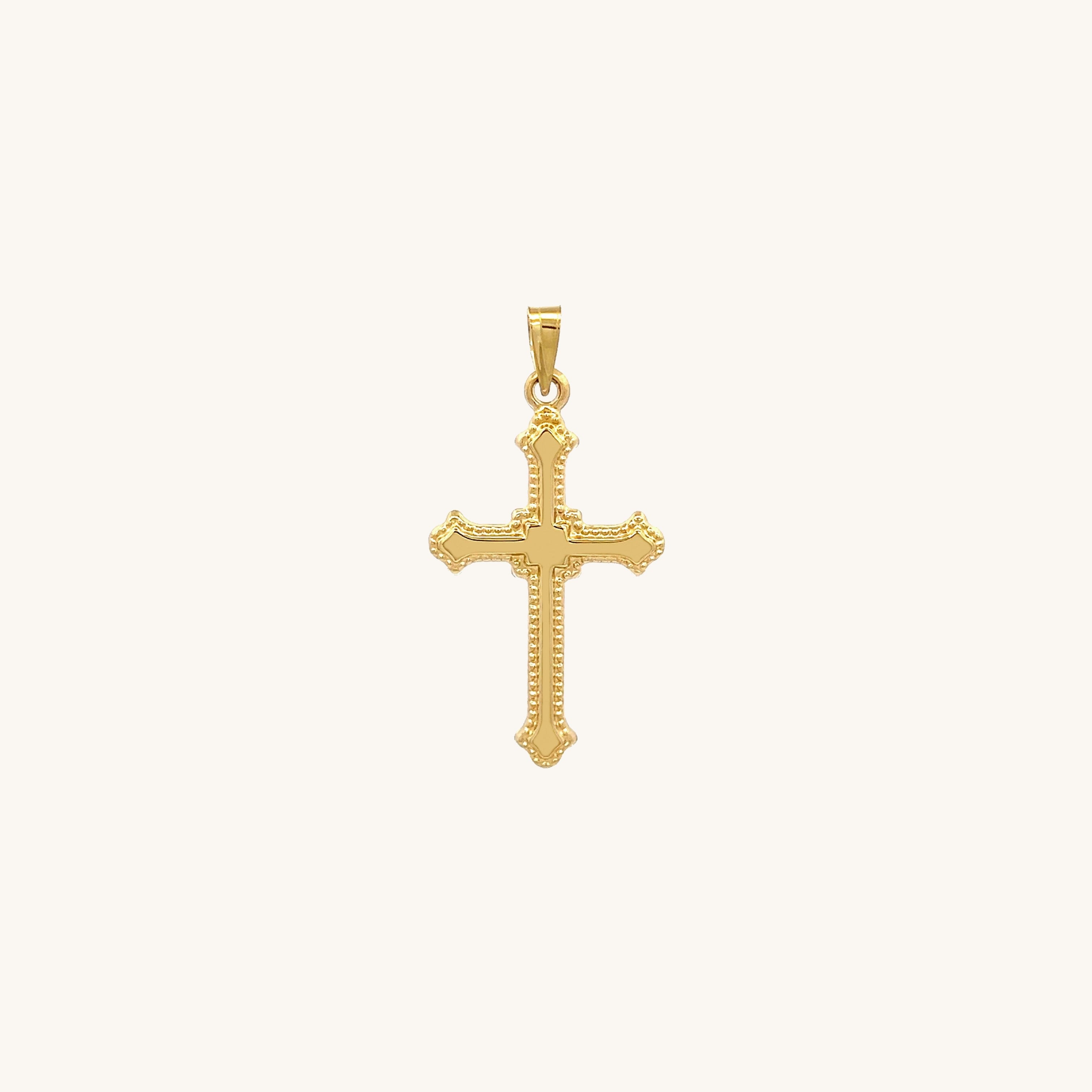 14K Yellow Gold Cross XS