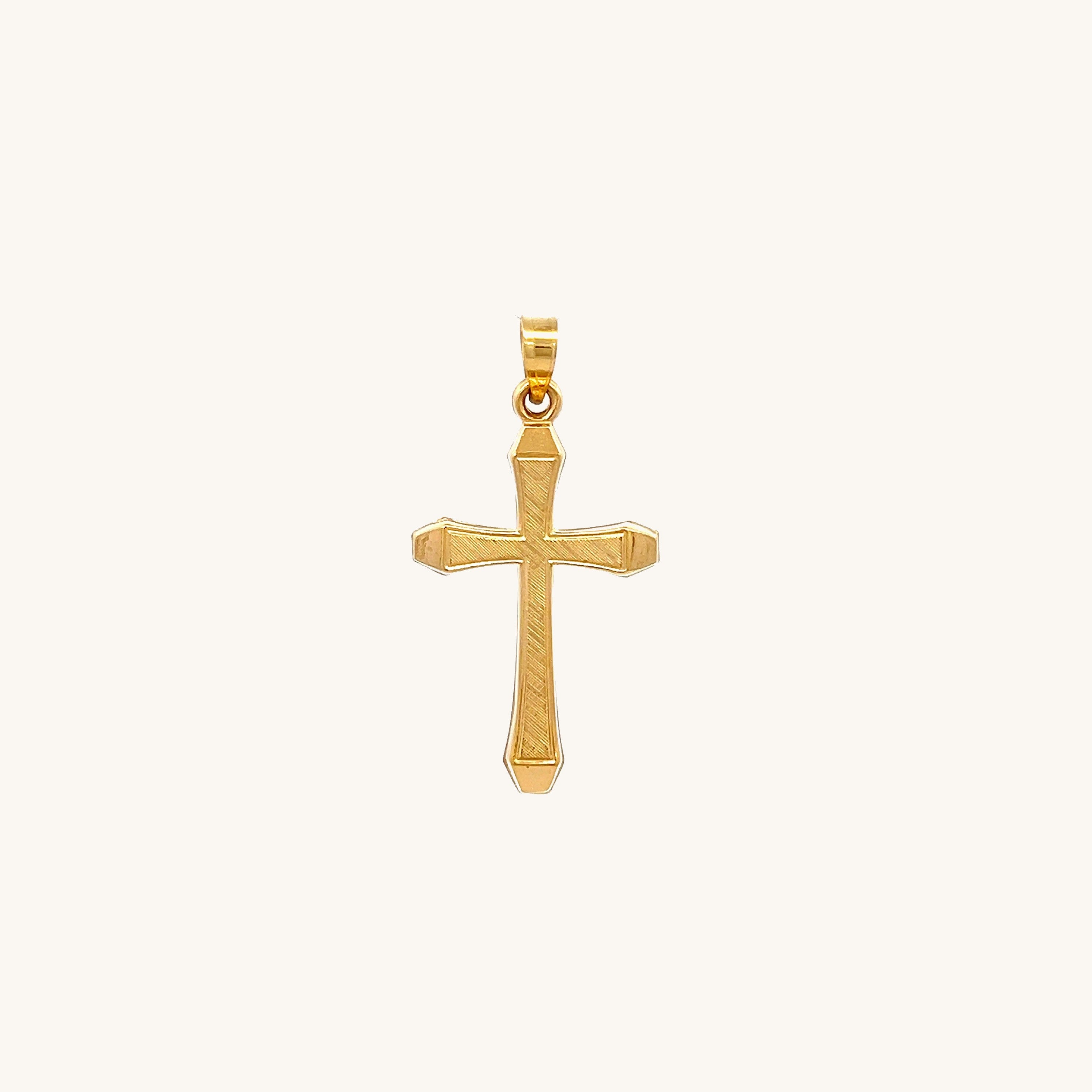 14K Yellow Gold Cross XS