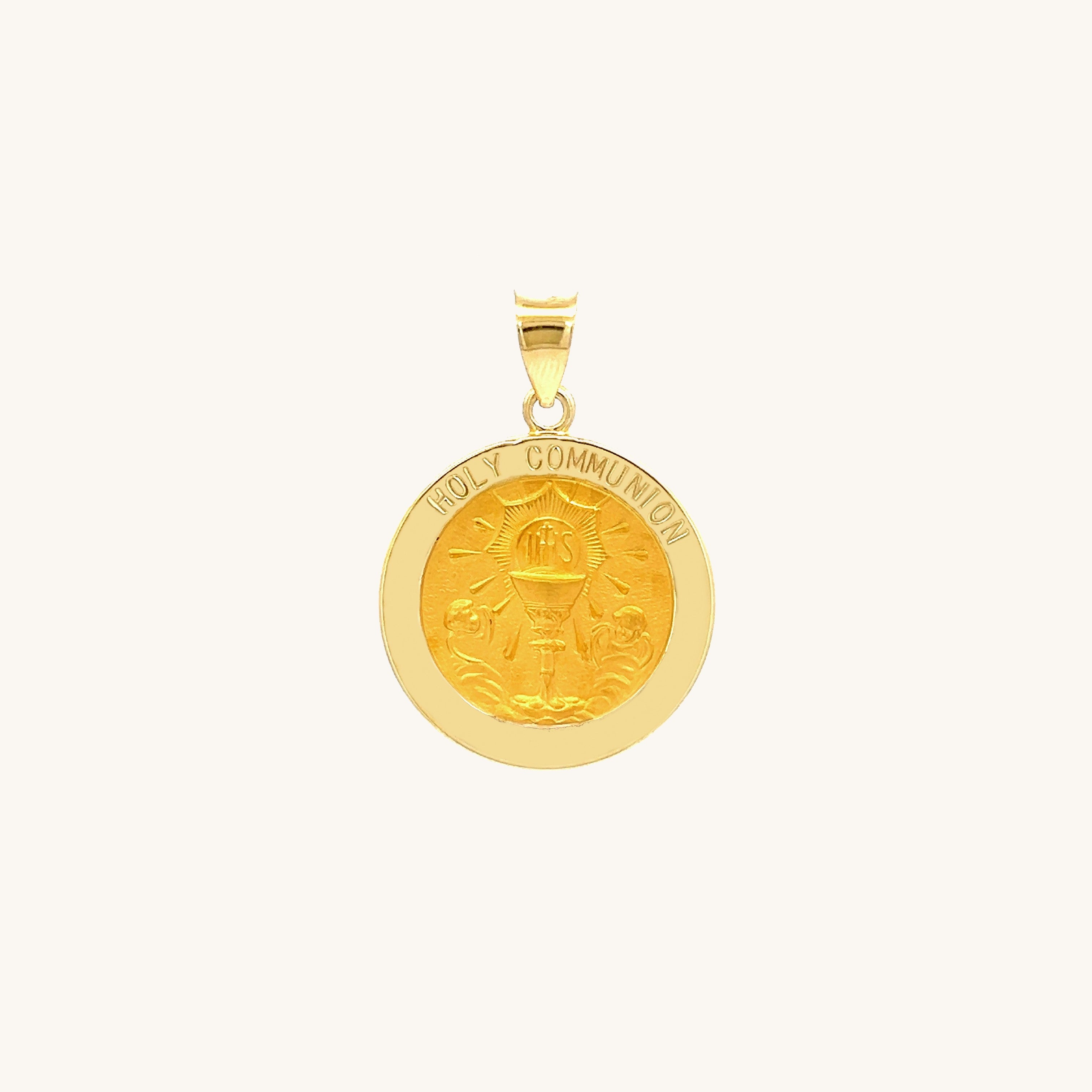 14K Yellow Gold Holy Communion Medal XS