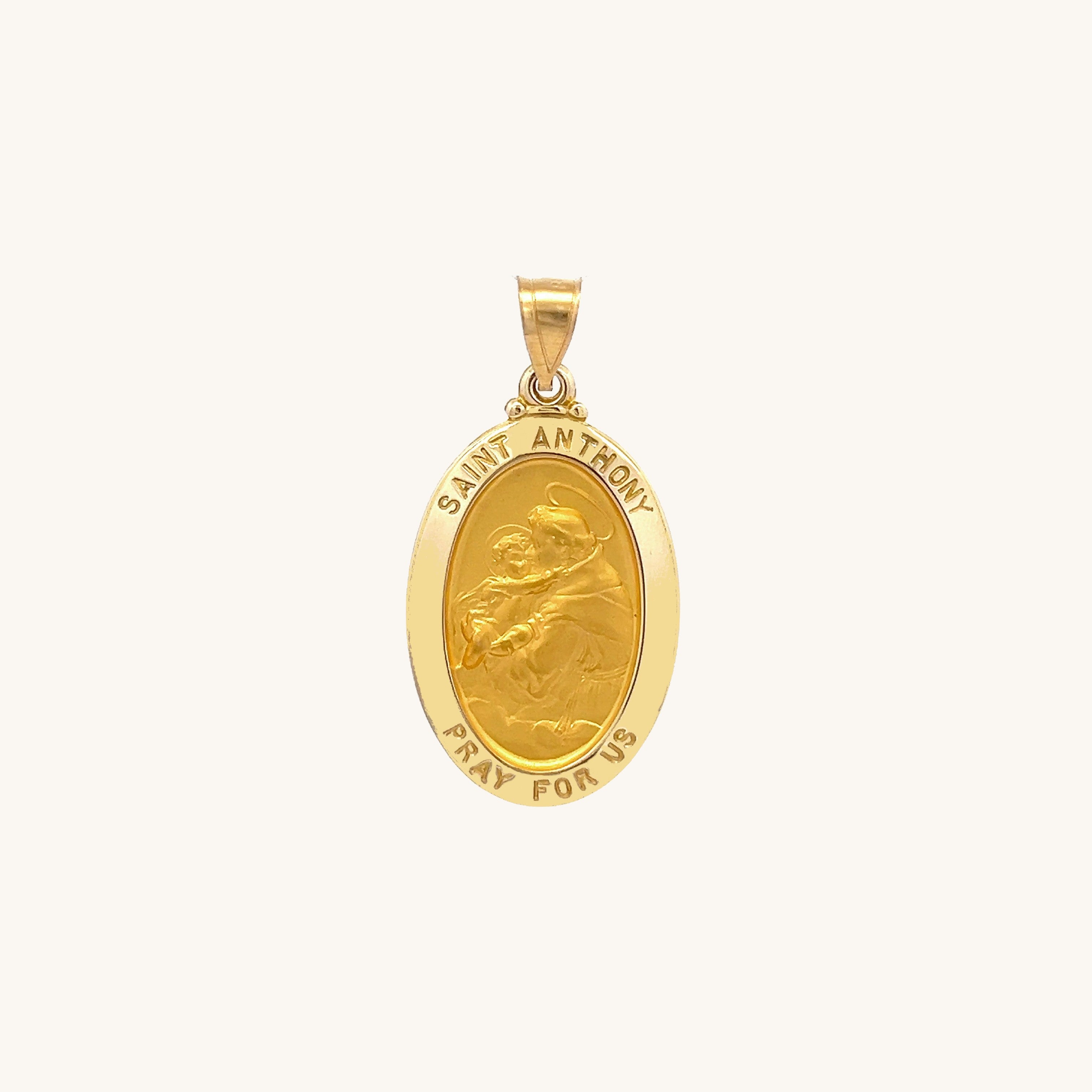 14K Yellow Gold Saint Anthony Medal XS