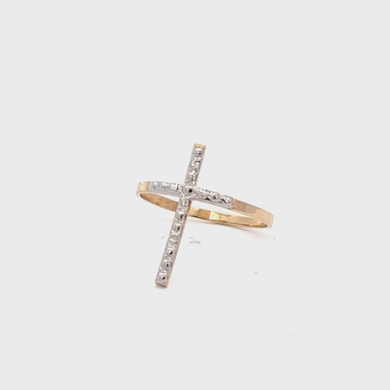 14K Yellow Gold Diamond Accent Ring 4 5 6 7 8